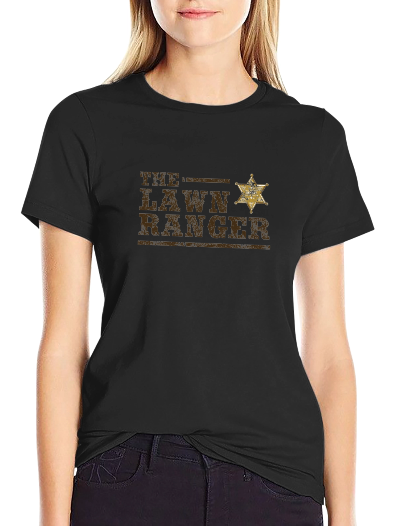 Lawn Ranger Graphic T-Shirt - Black Cotton Tee