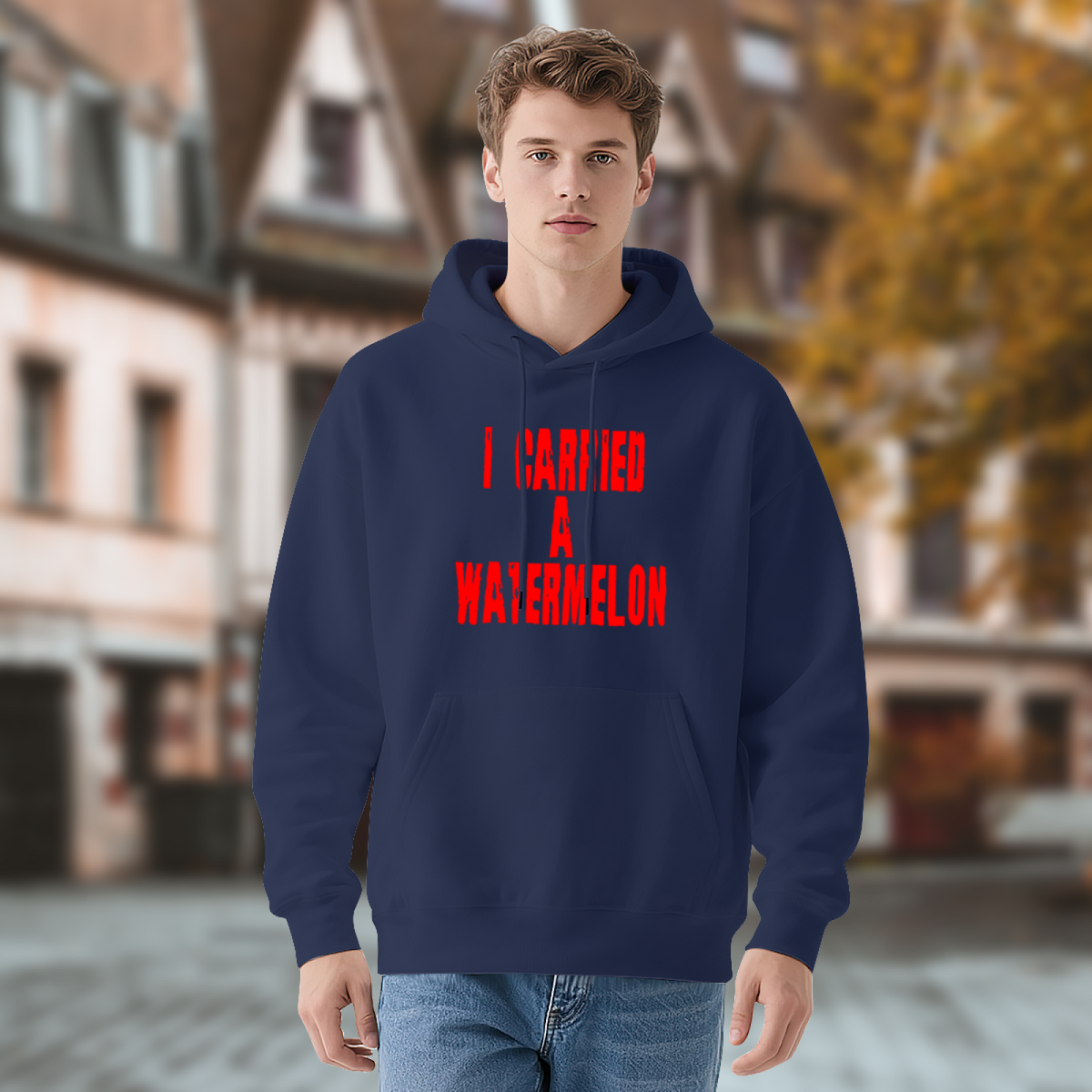 Vintage Car & Distressed Graphic Hoodie - Cozy Pullover Sweatshirt with Unique Artwork, Trendy Streetwear
