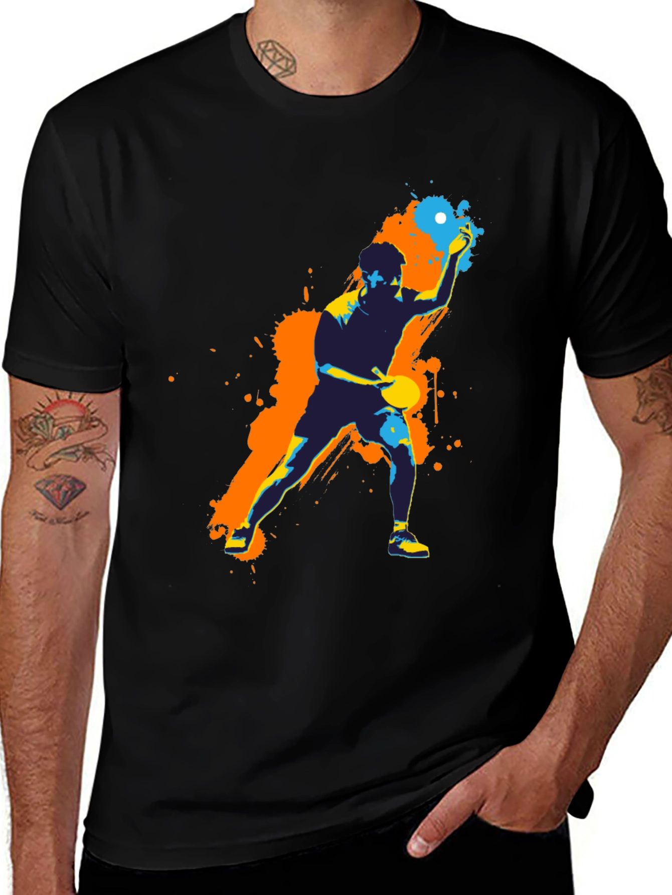 Table Tennis Graphic Tee - Sporty Design