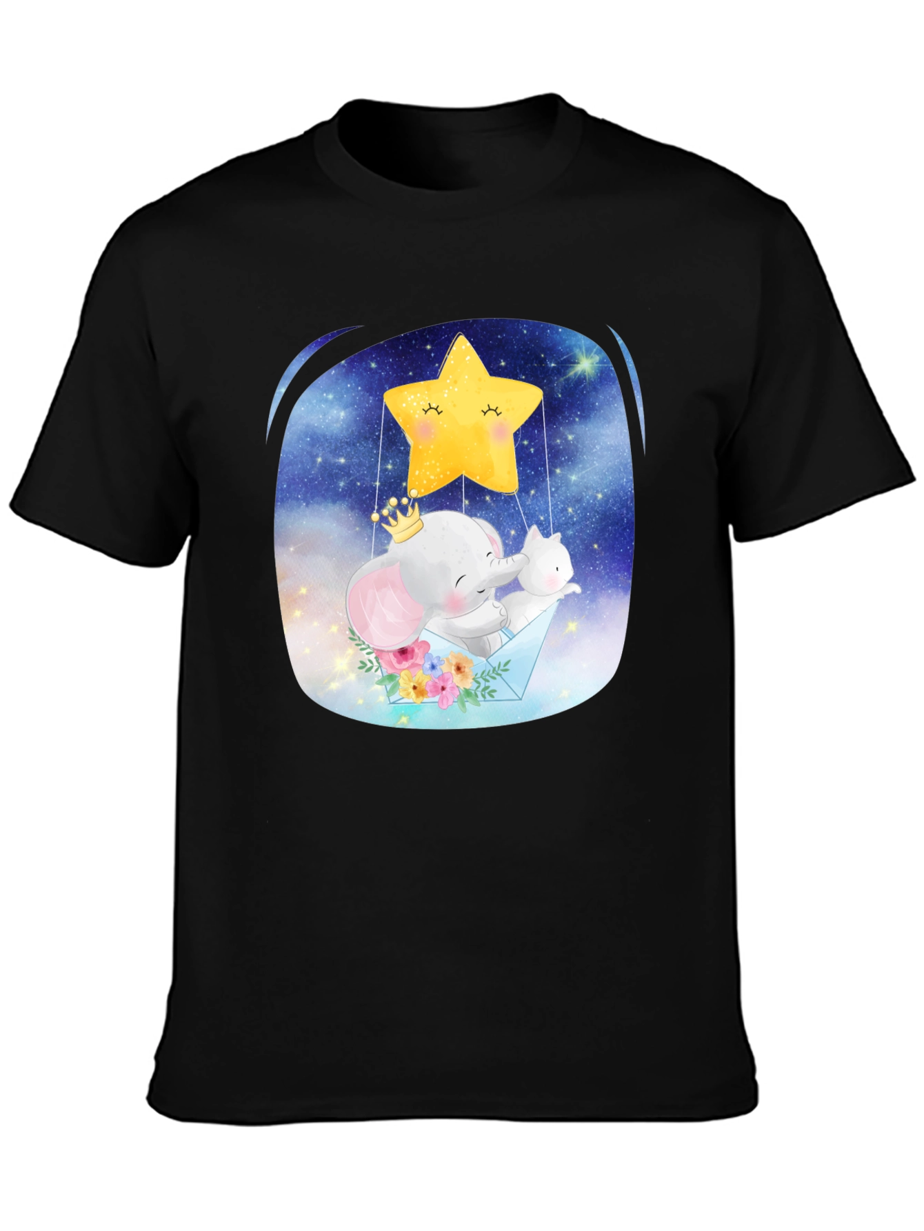 Cute Elephant & Star T-Shirt