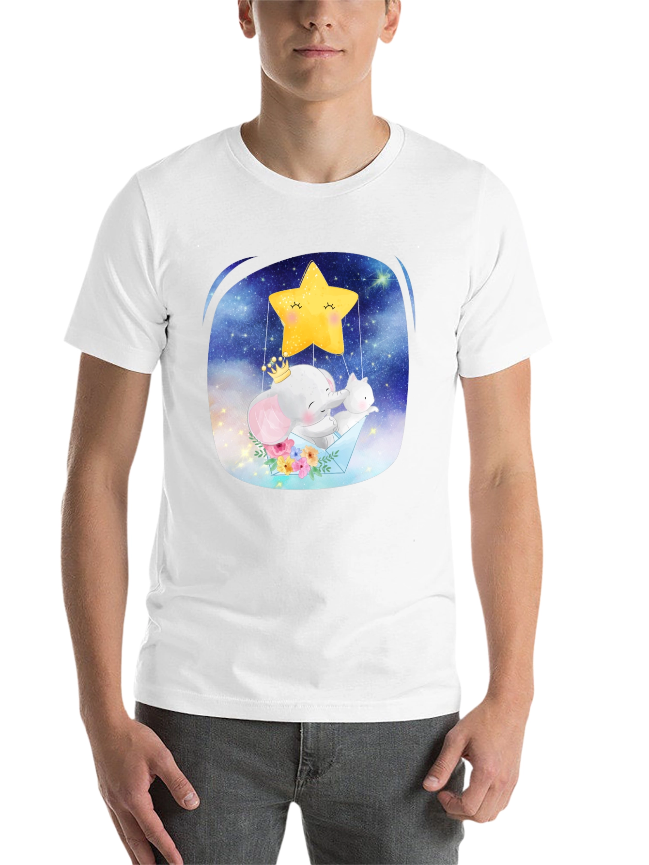 Cute Elephant & Star T-Shirt