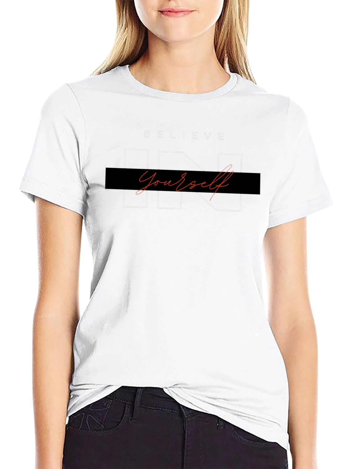 Believe In Yourself Black Graphic Tee