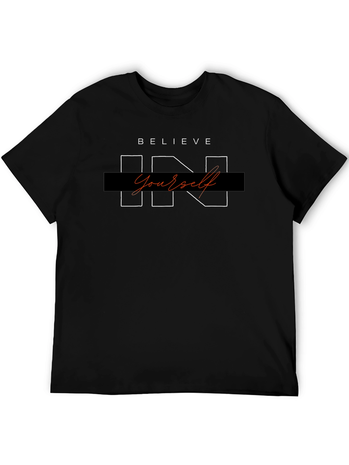 Believe In Yourself Black Graphic Tee