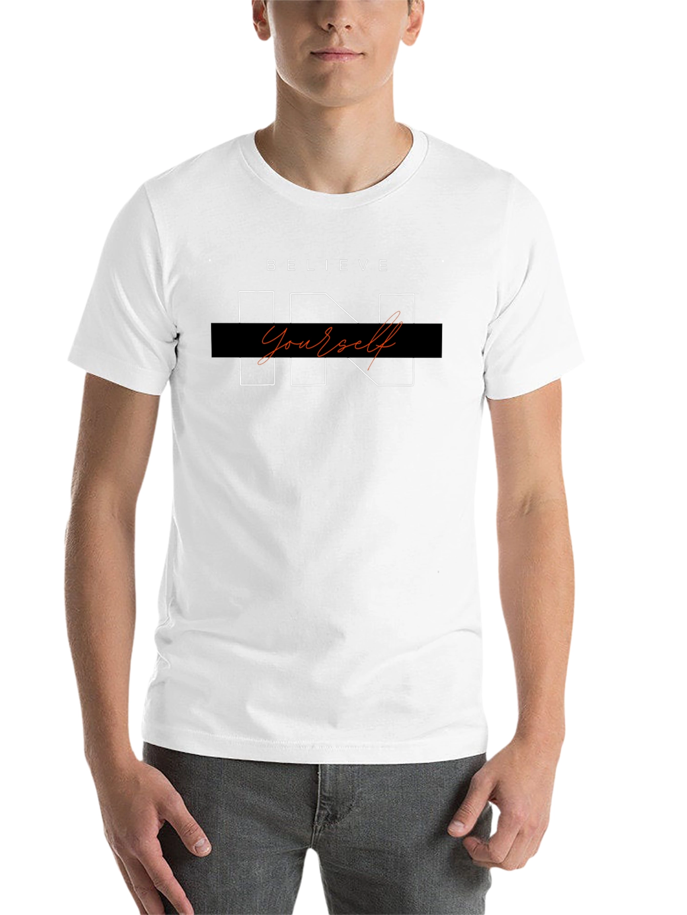 Believe In Yourself Black Graphic Tee