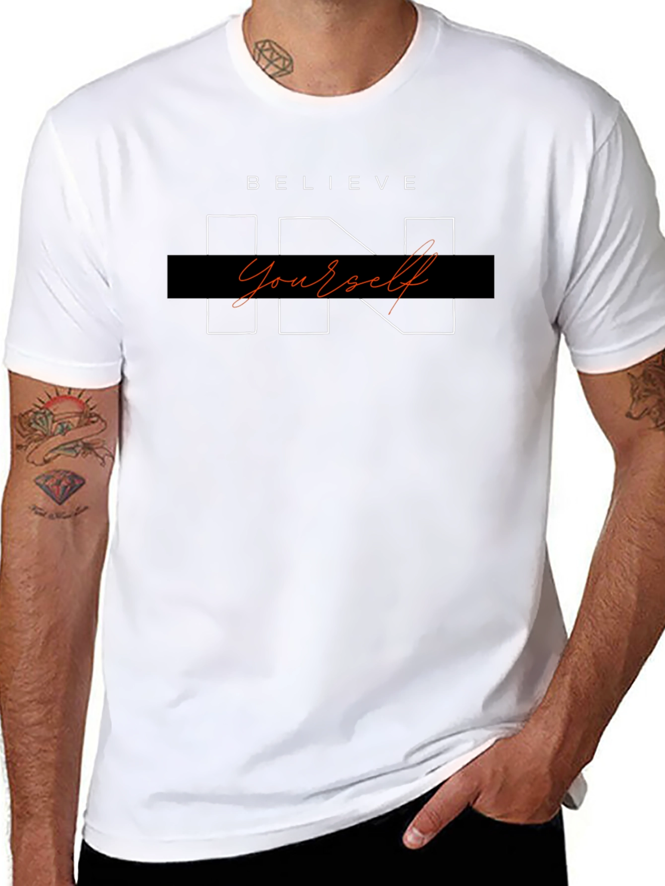 Believe In Yourself Black Graphic Tee