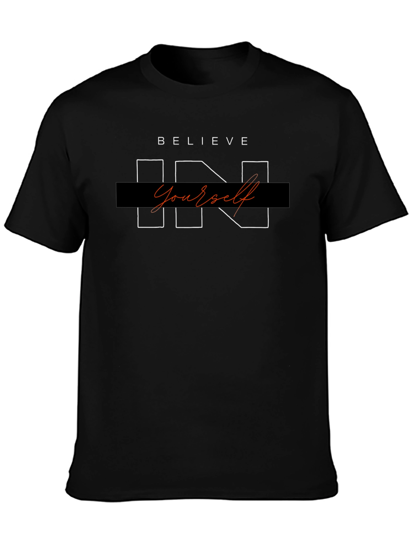 Believe In Yourself Black Graphic Tee
