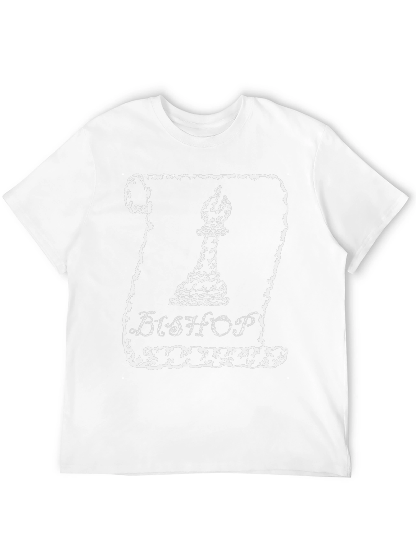 Bishop Chess Piece Graphic T-Shirt - Black