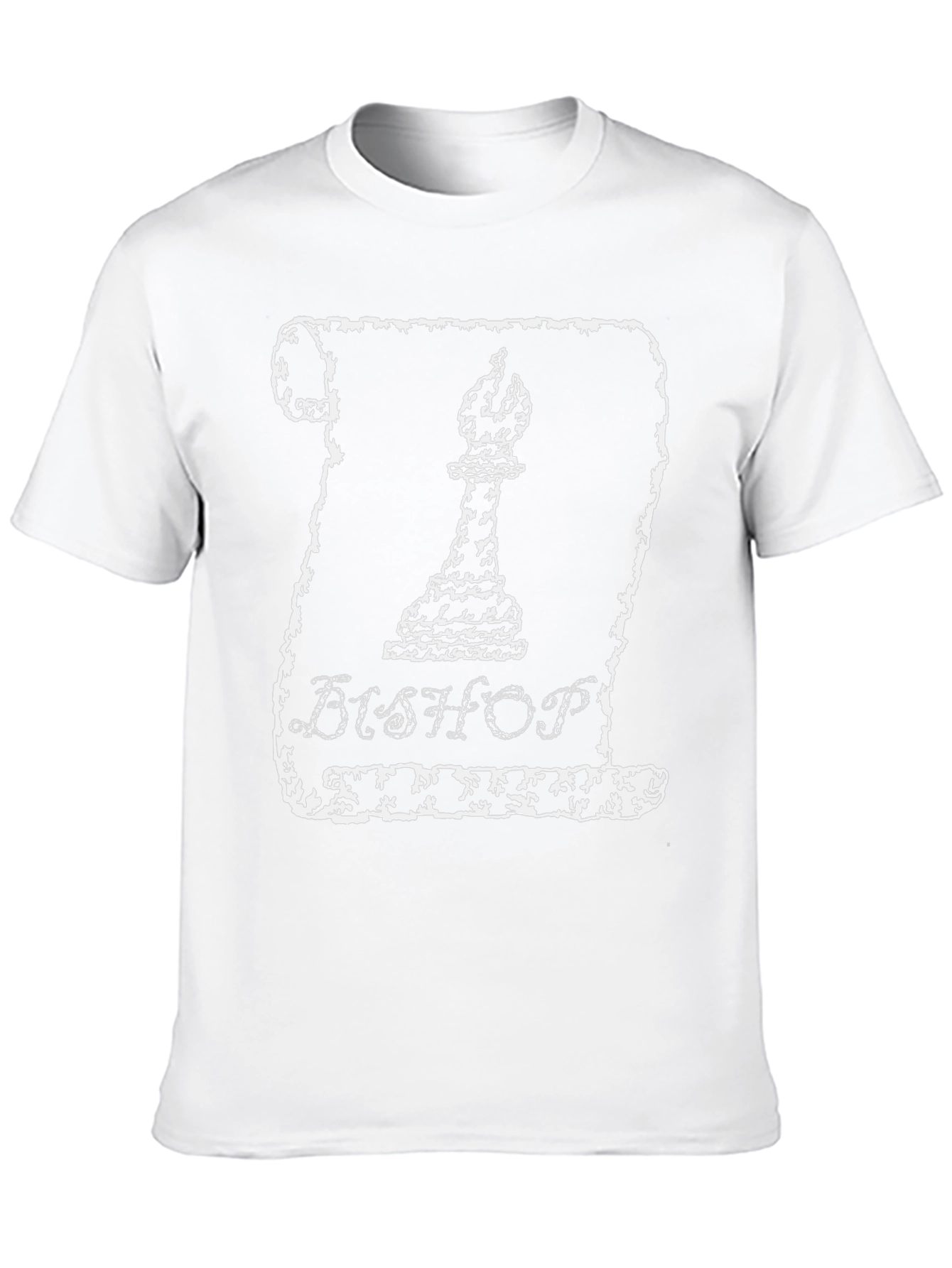 Bishop Chess Piece Graphic T-Shirt - Black