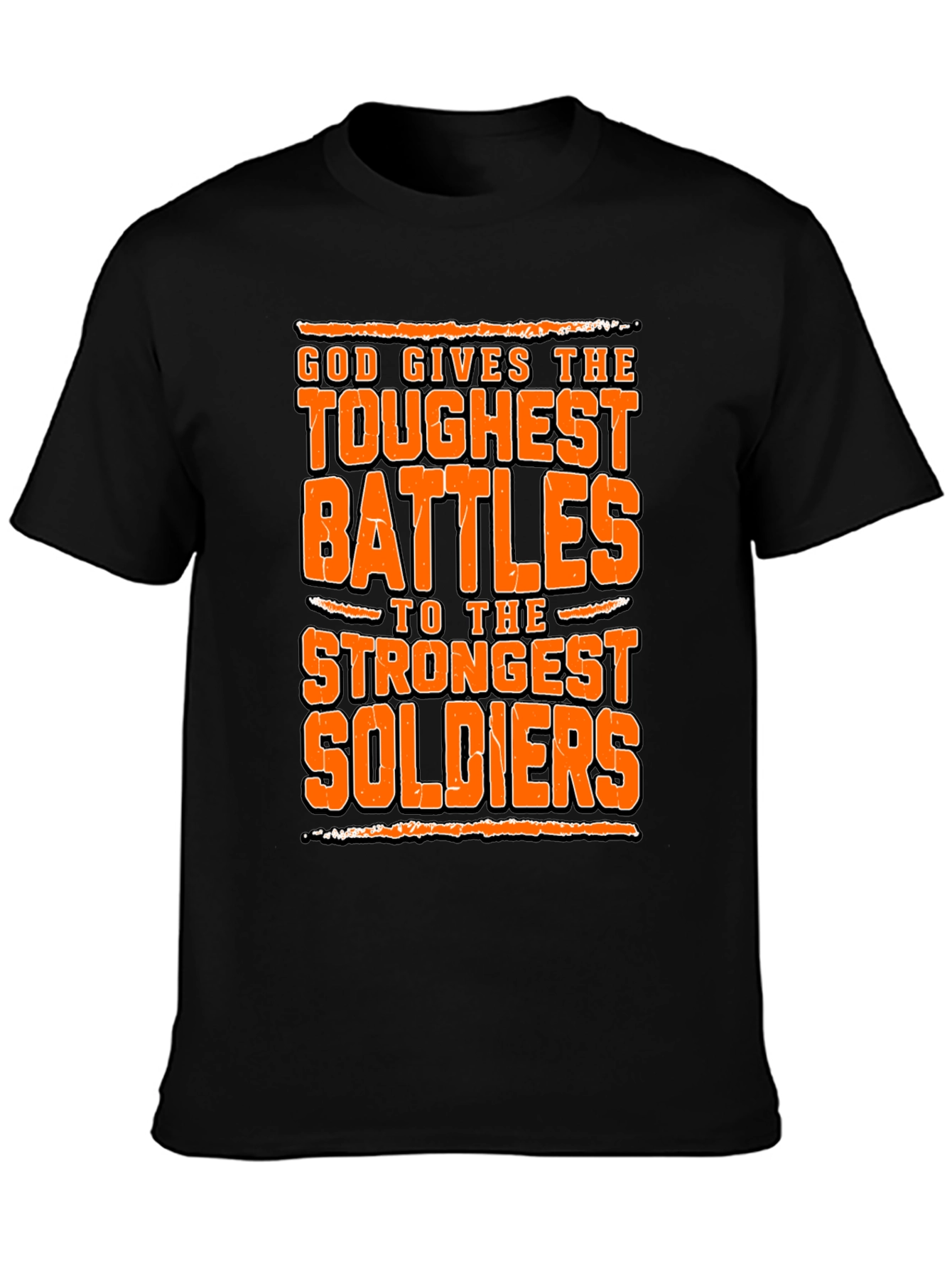 God Gives Toughest Battles Graphic Tee