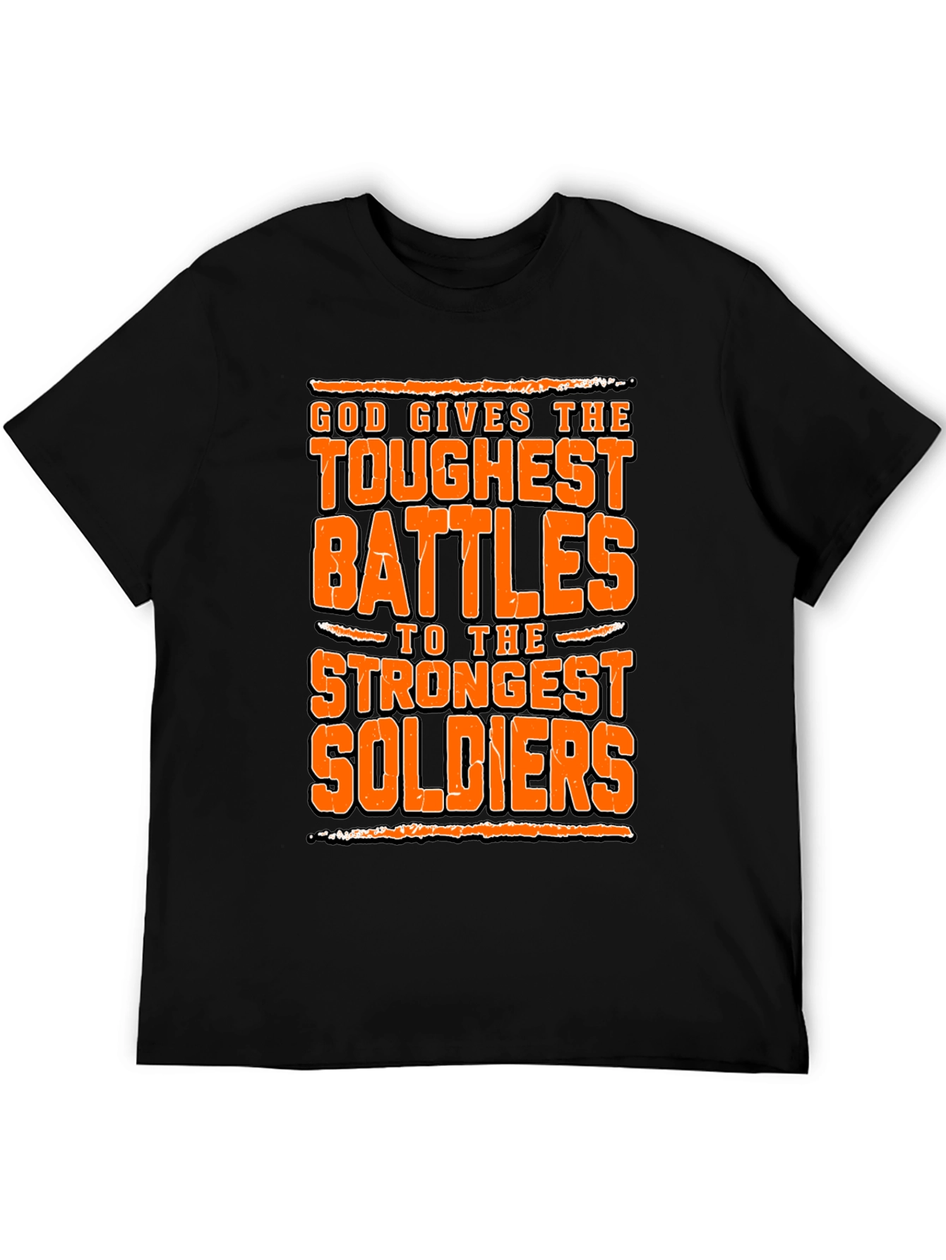 God Gives Toughest Battles Graphic Tee