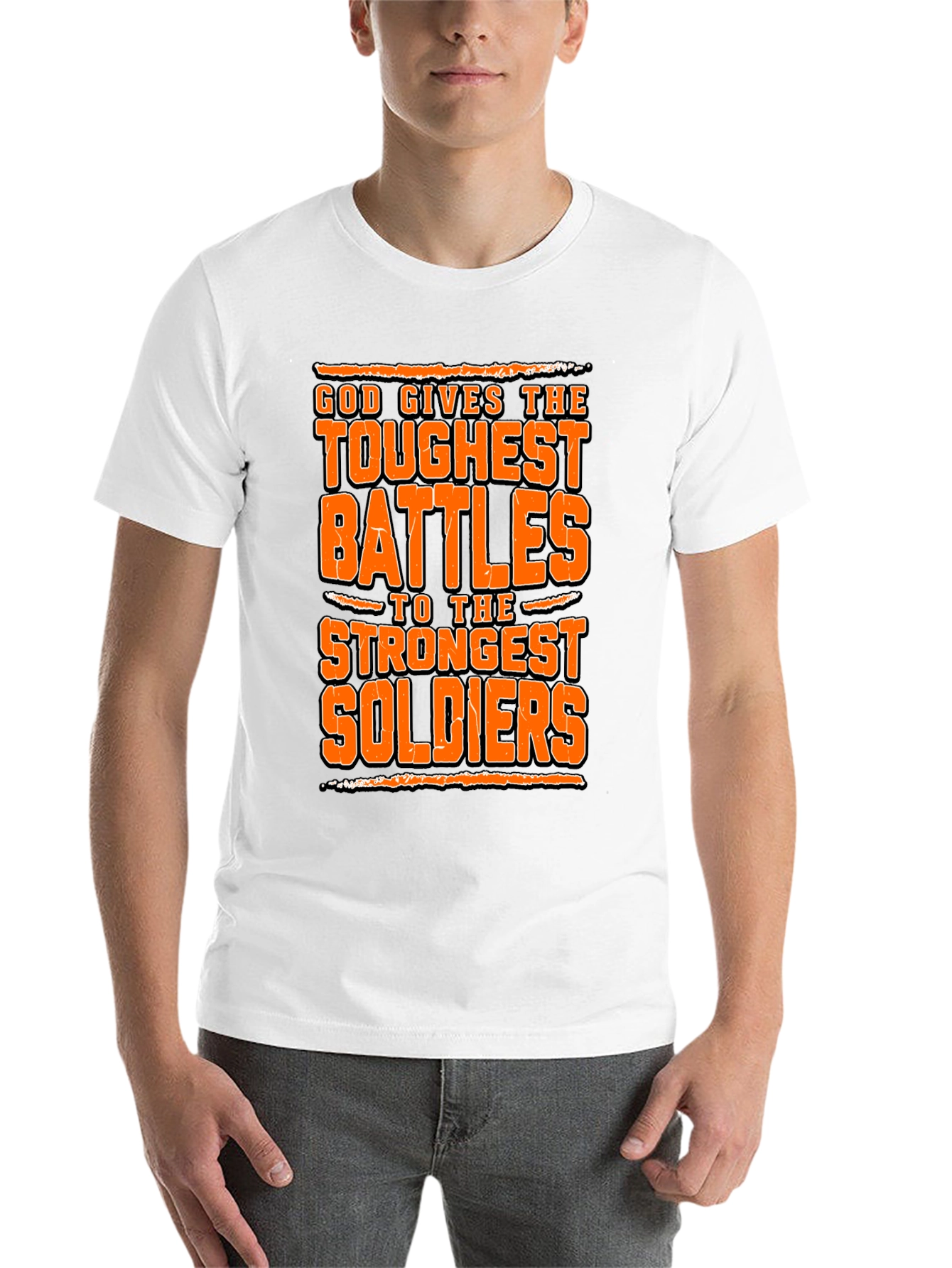 God Gives Toughest Battles Graphic Tee