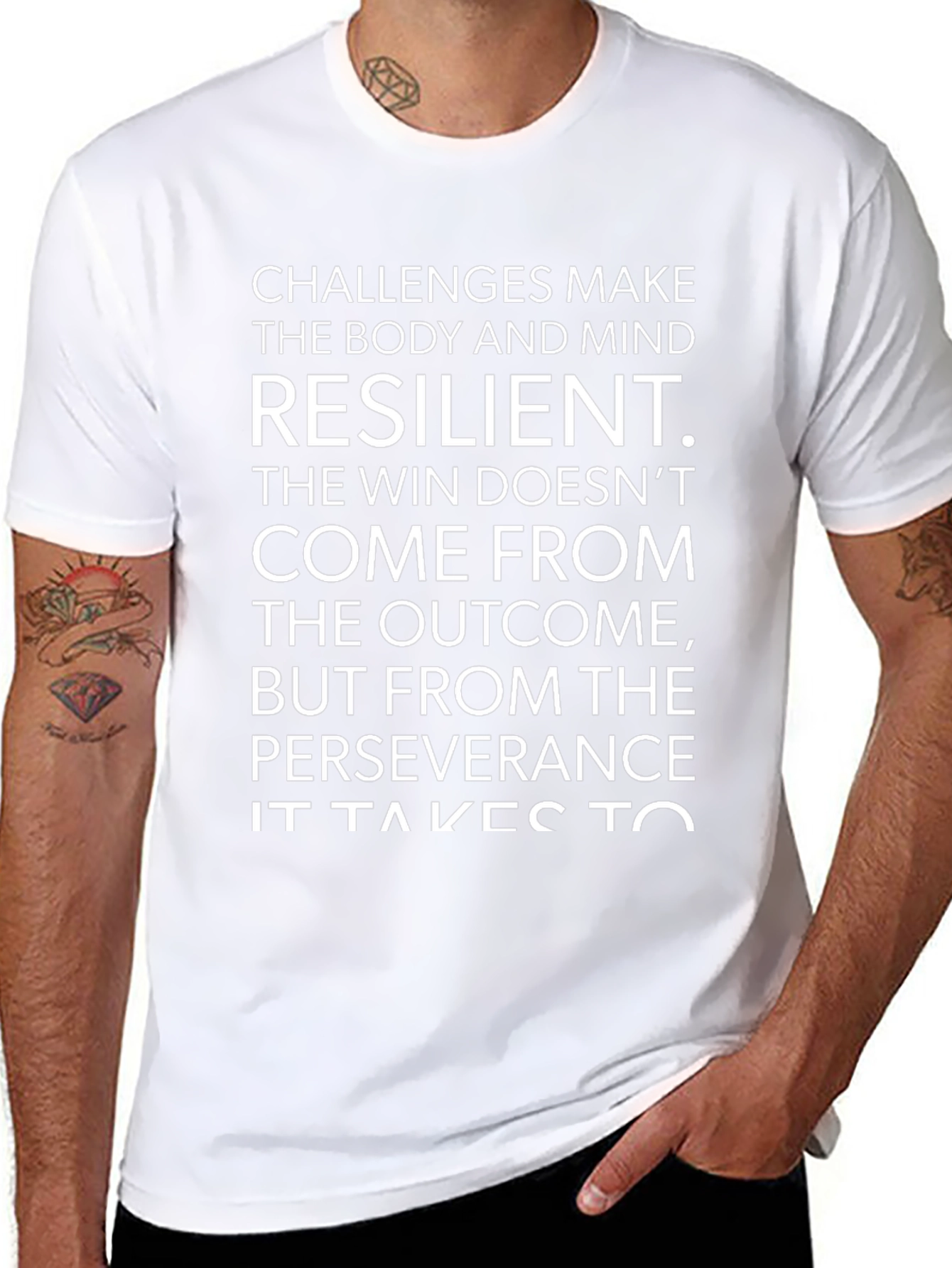Resilience Graphic Tee - Challenges Make You Stronger