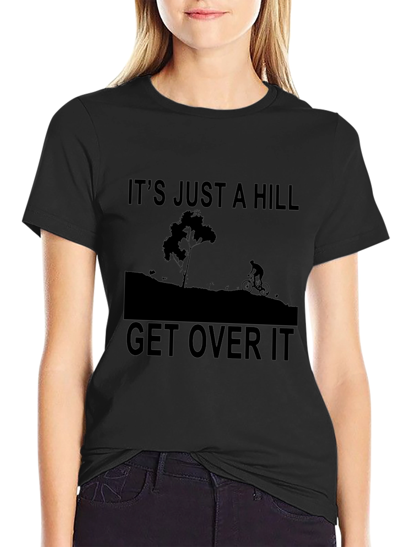 Its Just A Hill Graphic Tee - Black