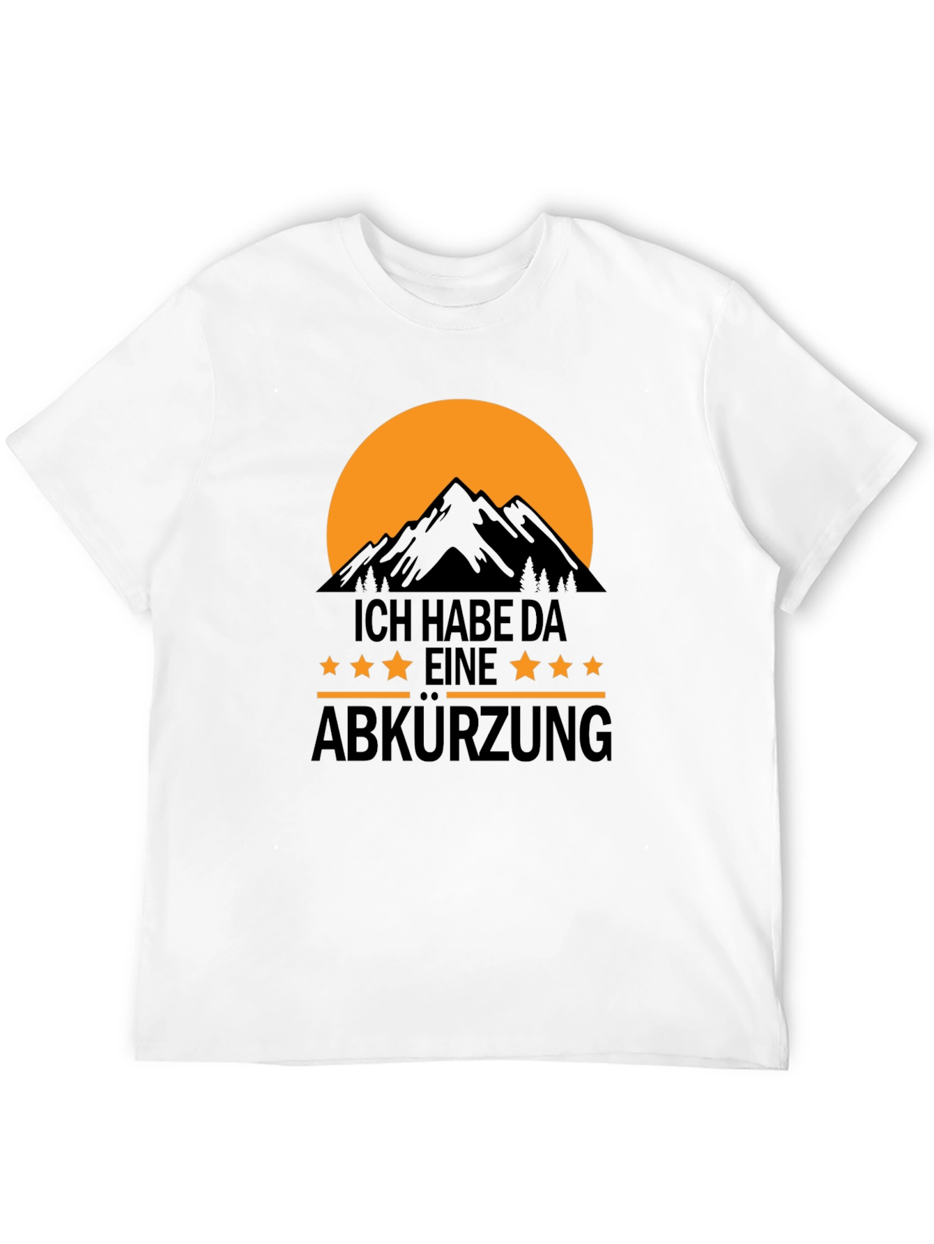 Black T-Shirt: I Have A Shortcut Mountain Design