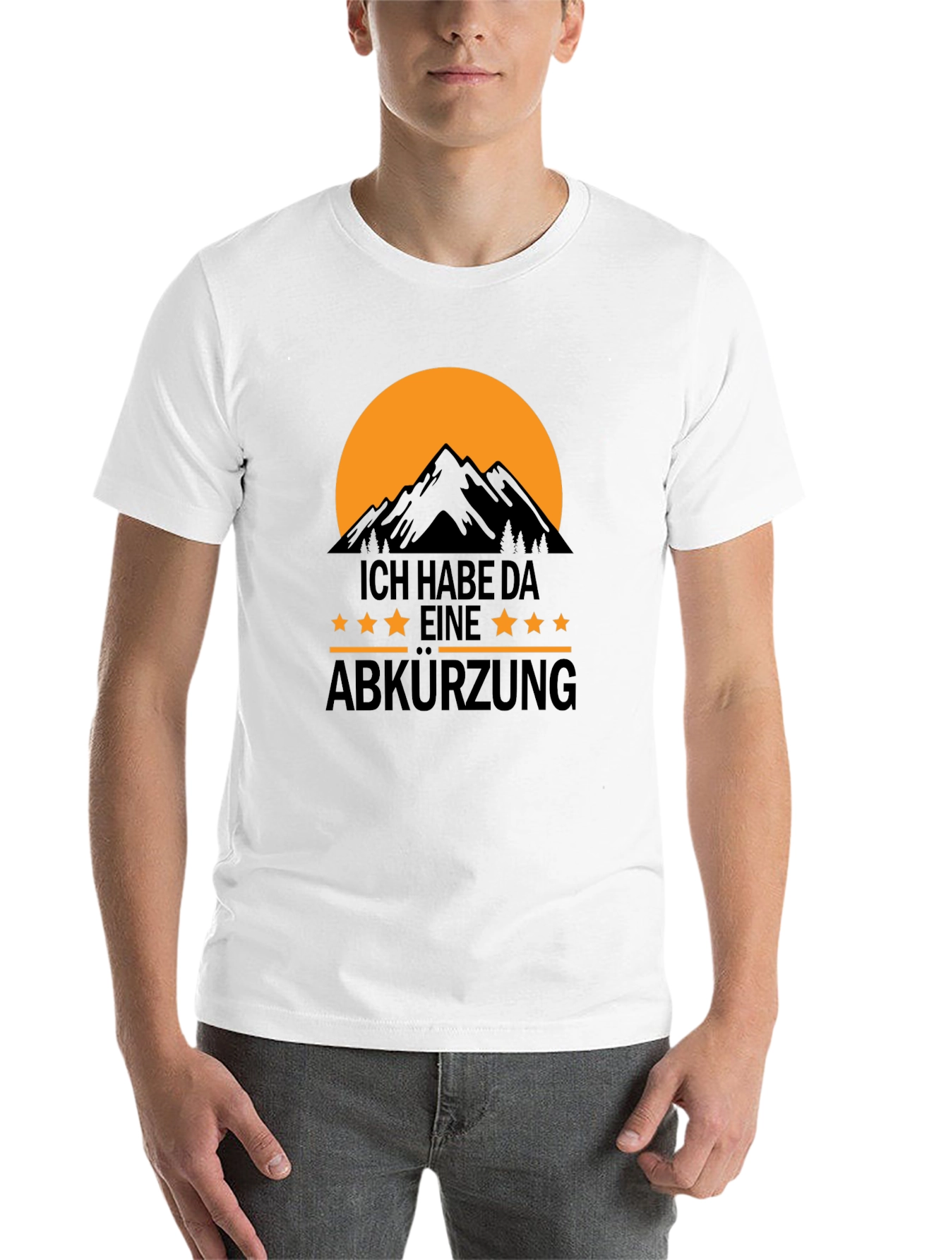 Black T-Shirt: I Have A Shortcut Mountain Design