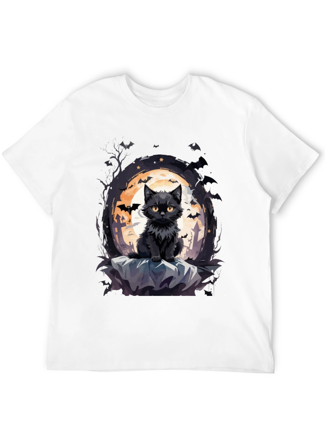 Halloween Black Cat T-Shirt - Spooky Season