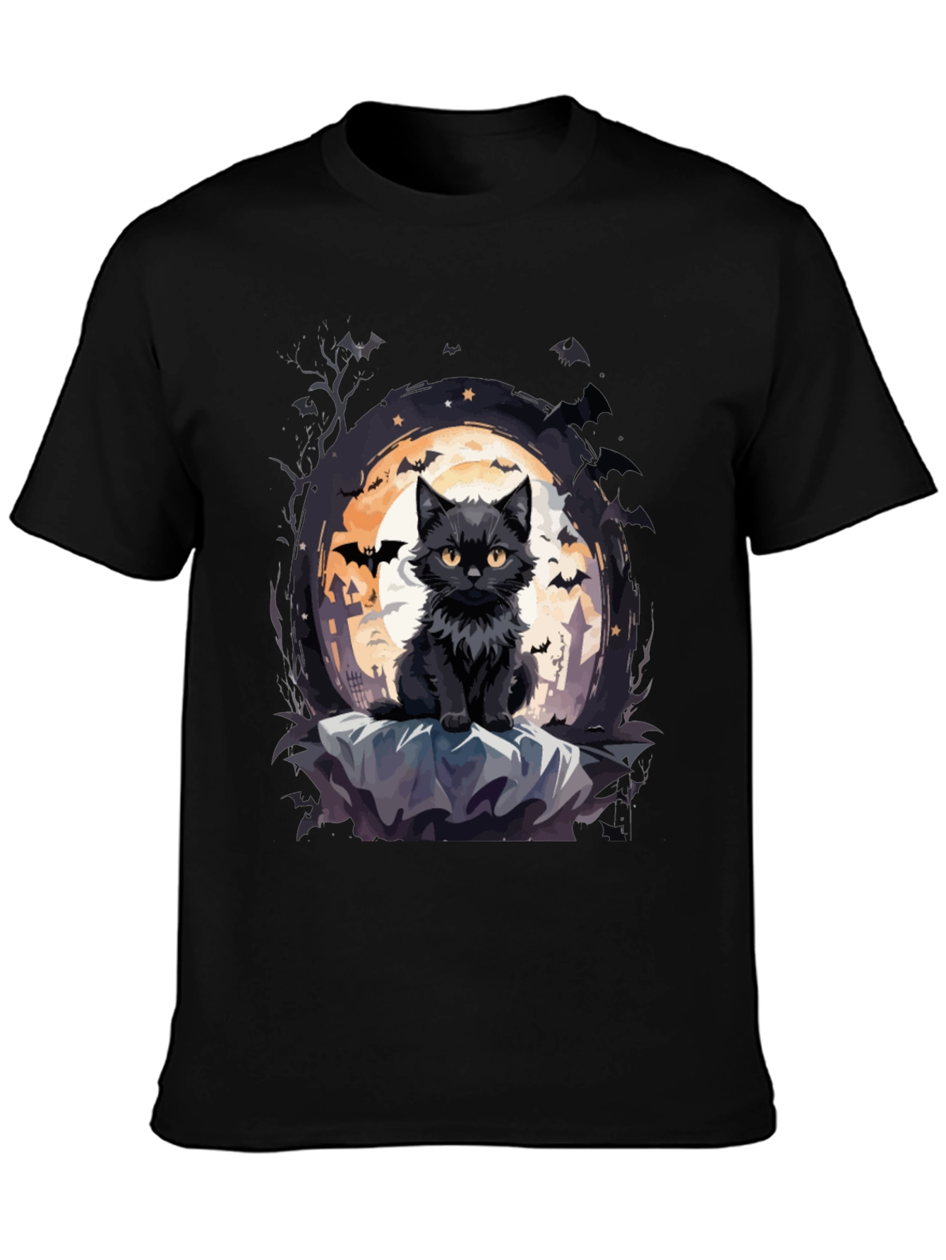 Halloween Black Cat T-Shirt - Spooky Season