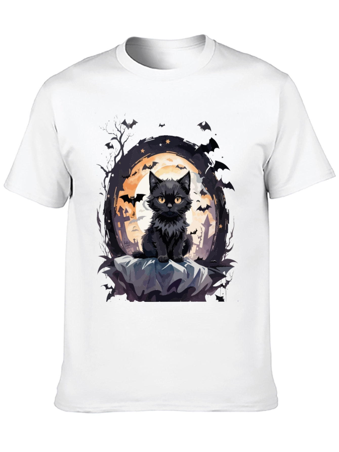 Halloween Black Cat T-Shirt - Spooky Season