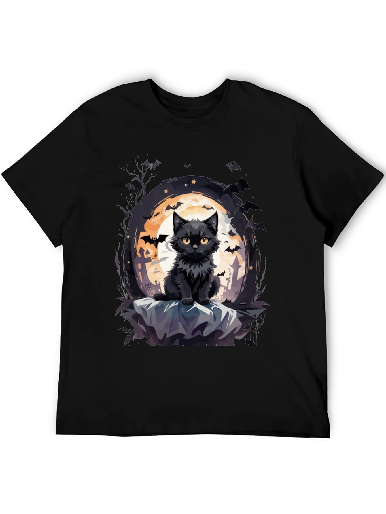 Halloween Black Cat T-Shirt - Spooky Season