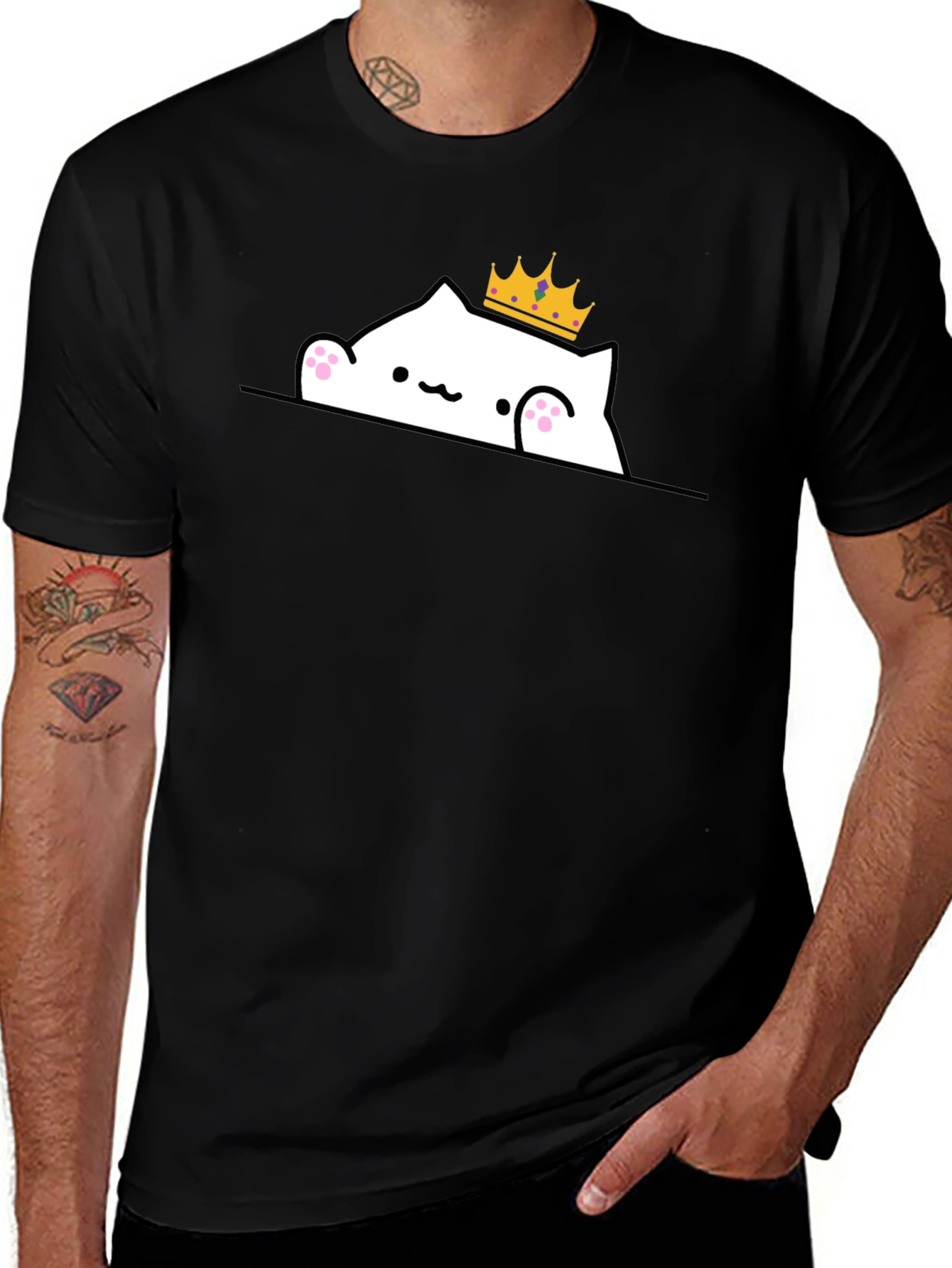 King Cat T-Shirt - Cute Cartoon Tee