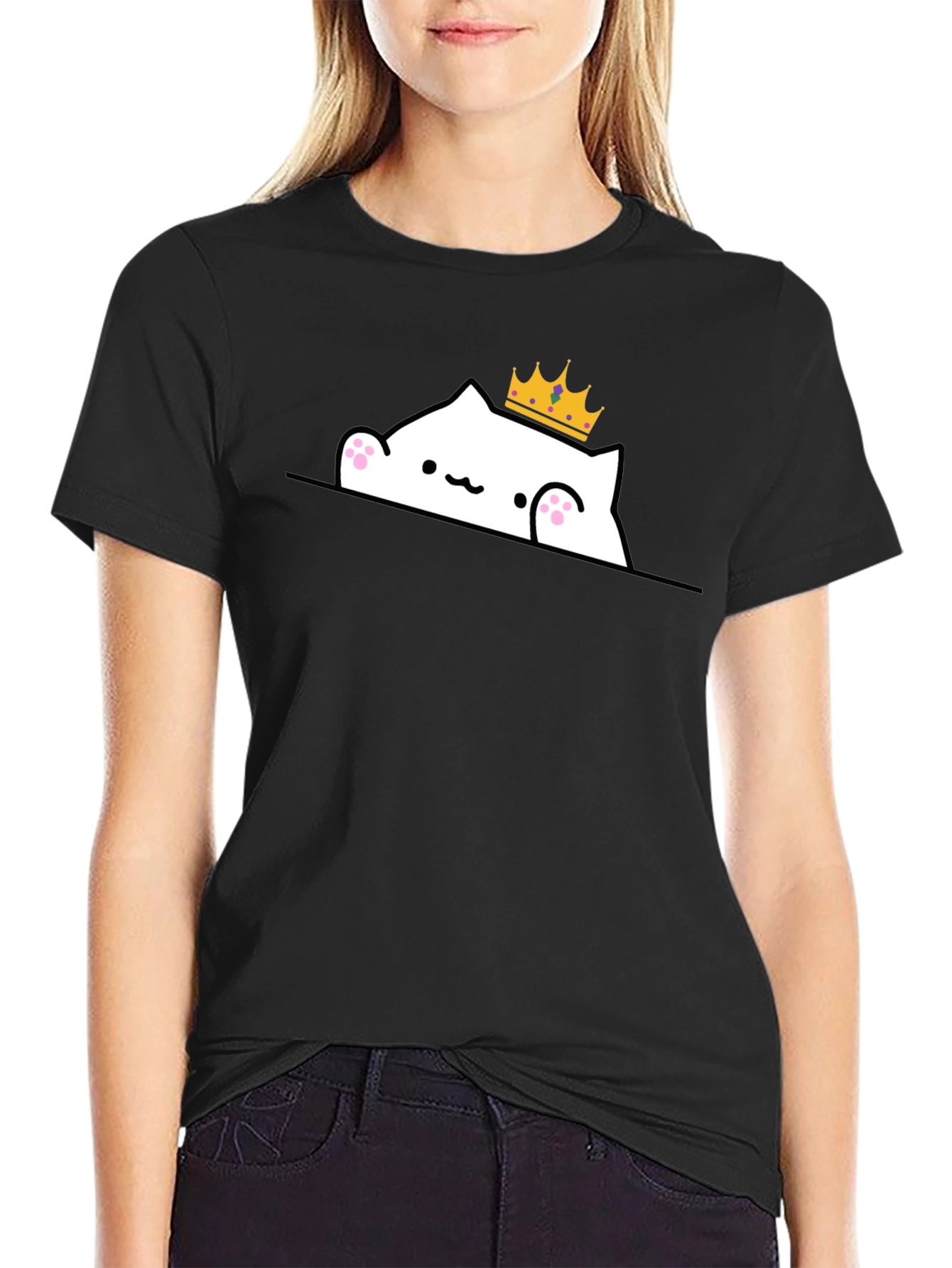 King Cat T-Shirt - Cute Cartoon Tee