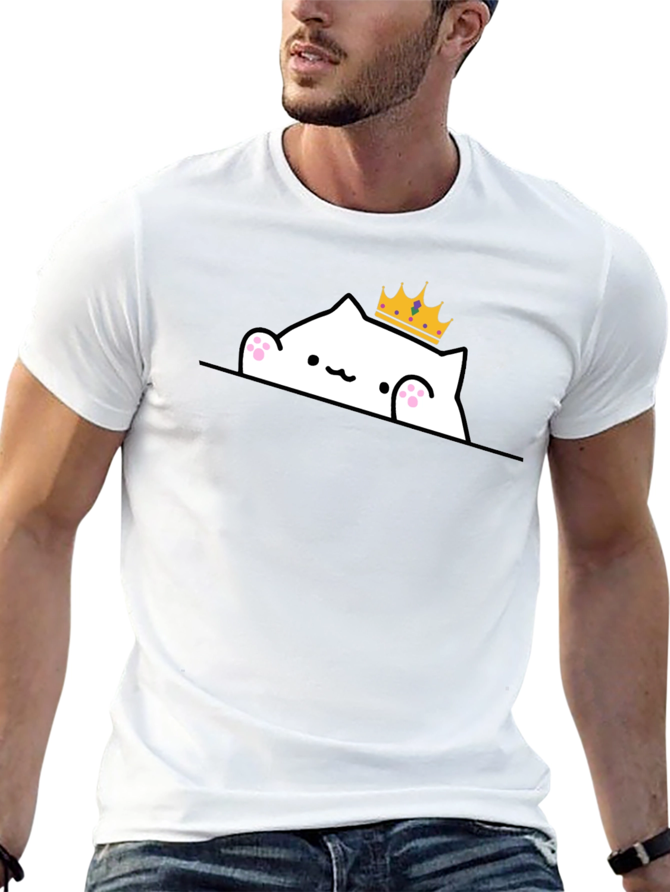 King Cat T-Shirt - Cute Cartoon Tee