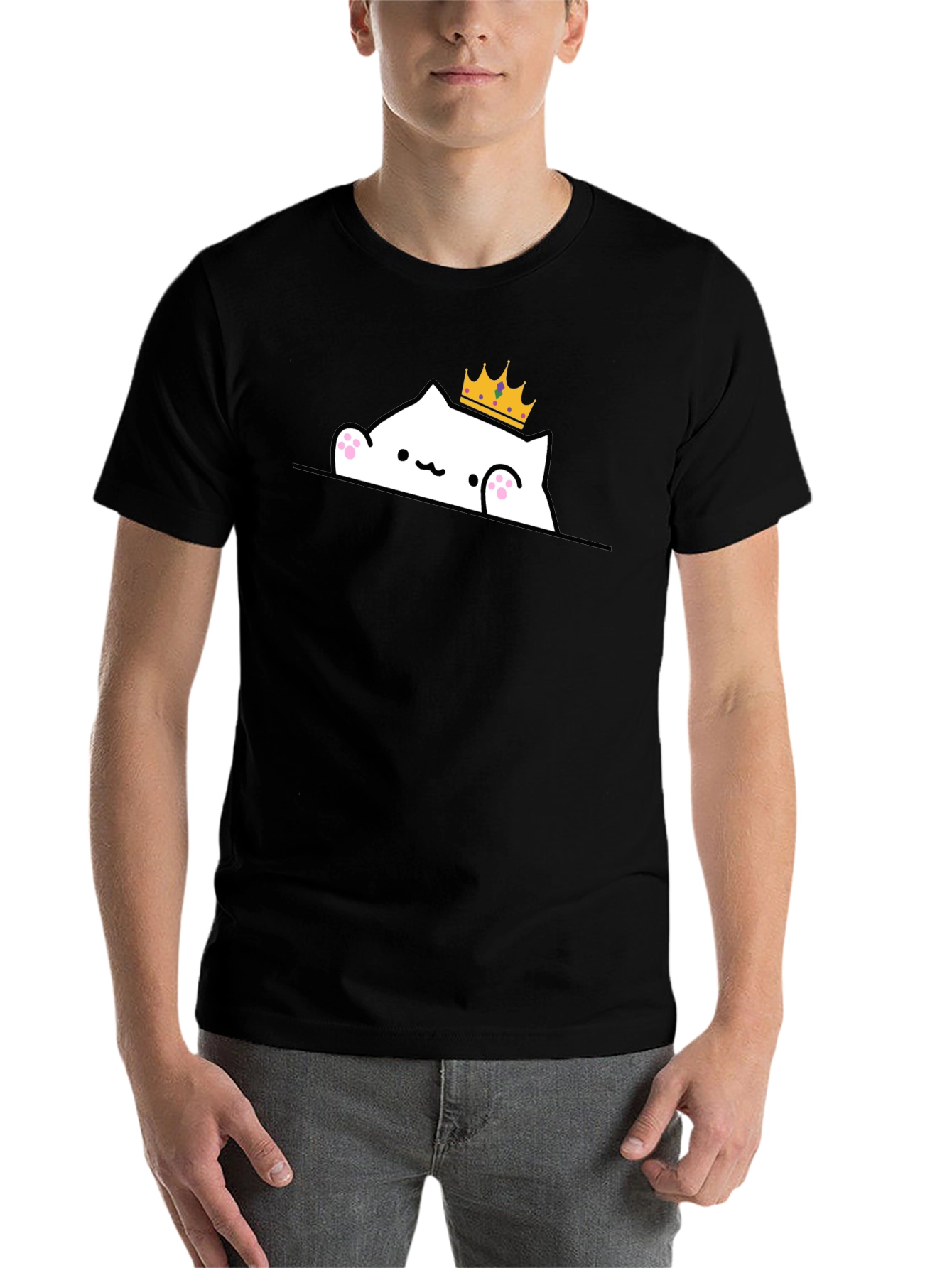King Cat T-Shirt - Cute Cartoon Tee