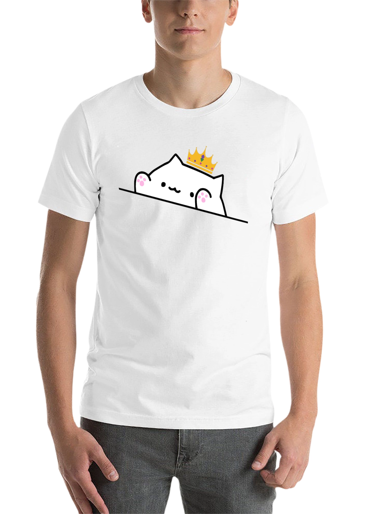 King Cat T-Shirt - Cute Cartoon Tee
