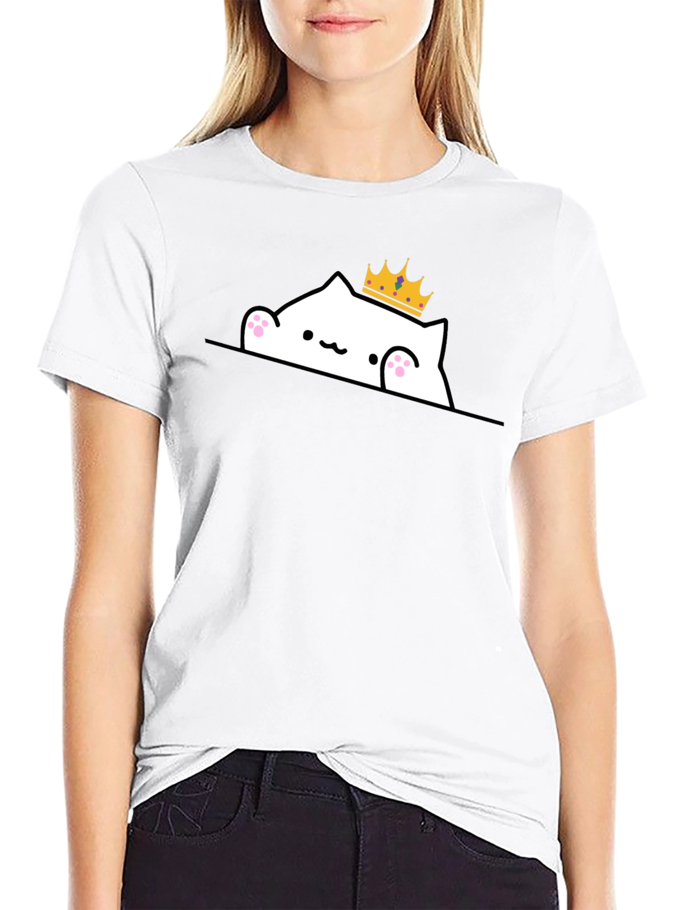 King Cat T-Shirt - Cute Cartoon Tee