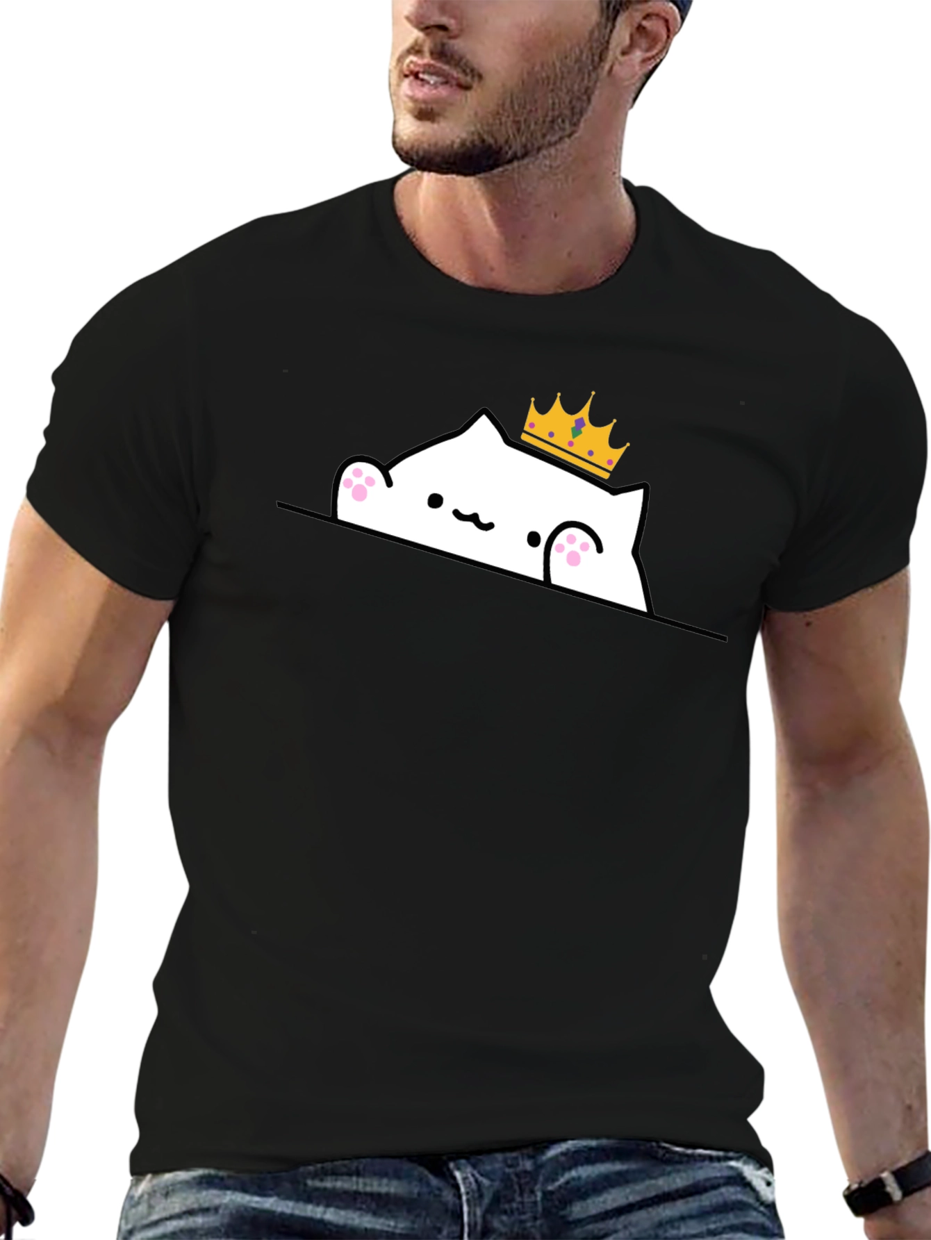King Cat T-Shirt - Cute Cartoon Tee