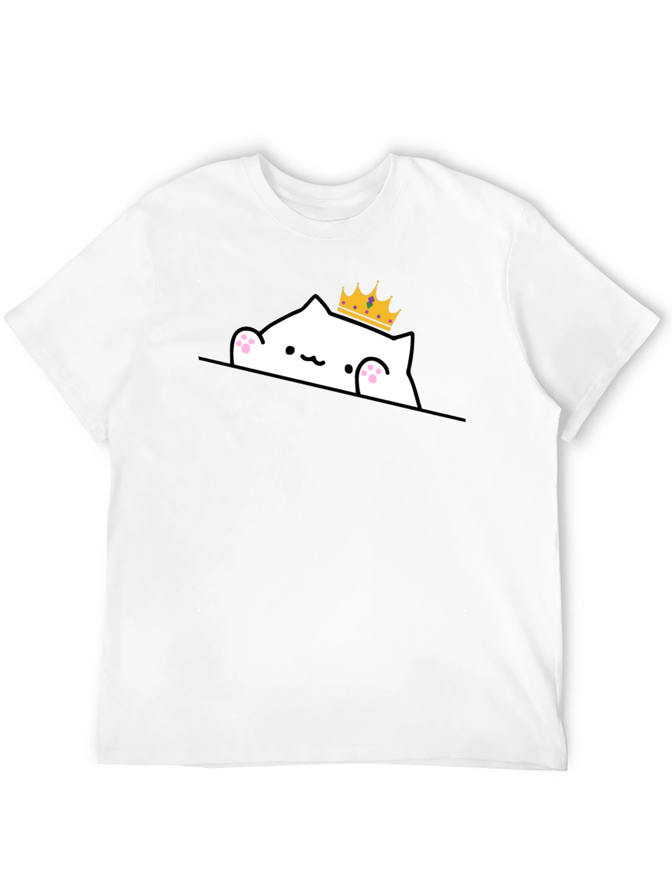 King Cat T-Shirt - Cute Cartoon Tee