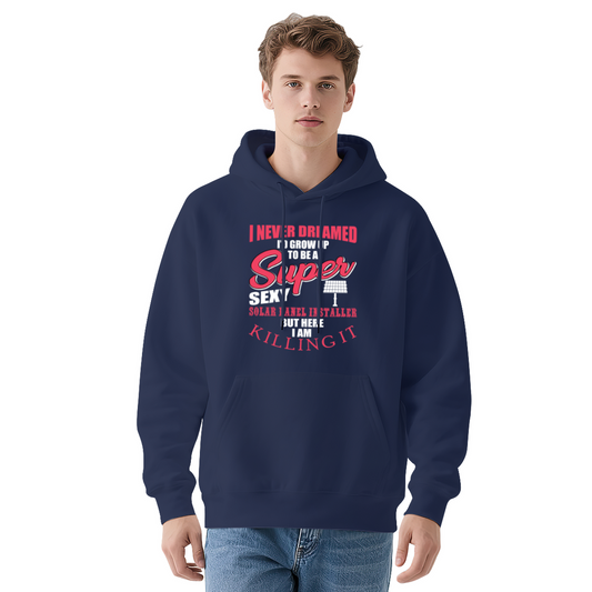 Funny Solar Panel Installer Graphic Hoodie - Green Energy Humor Pullover