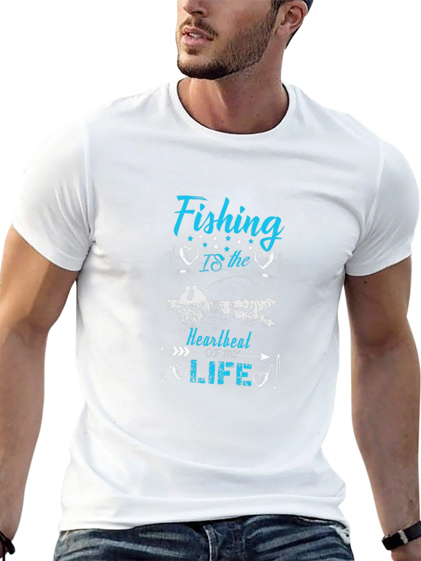 Fishing Heartbeat T-Shirt - Anglers Passion