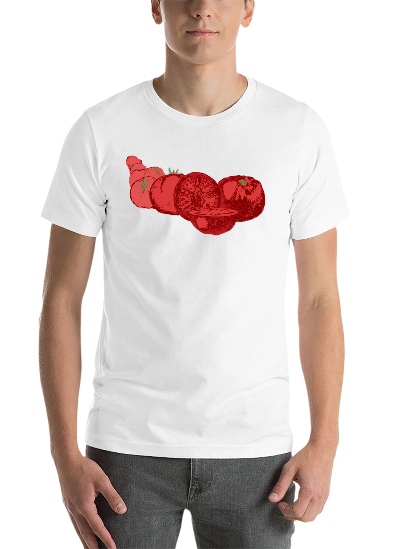 Tomato Graphic Tee - Black Cotton T-Shirt