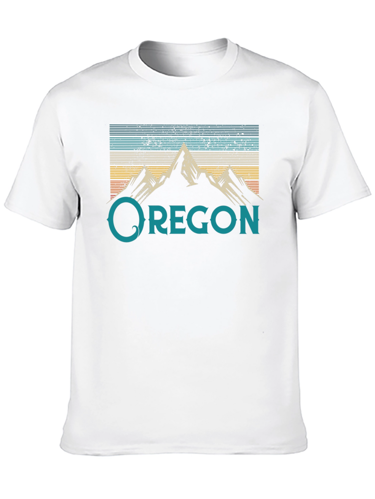 Oregon Mountain Graphic Tee - Retro Style