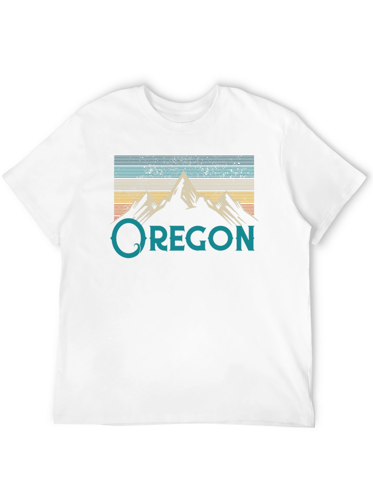 Oregon Mountain Graphic Tee - Retro Style