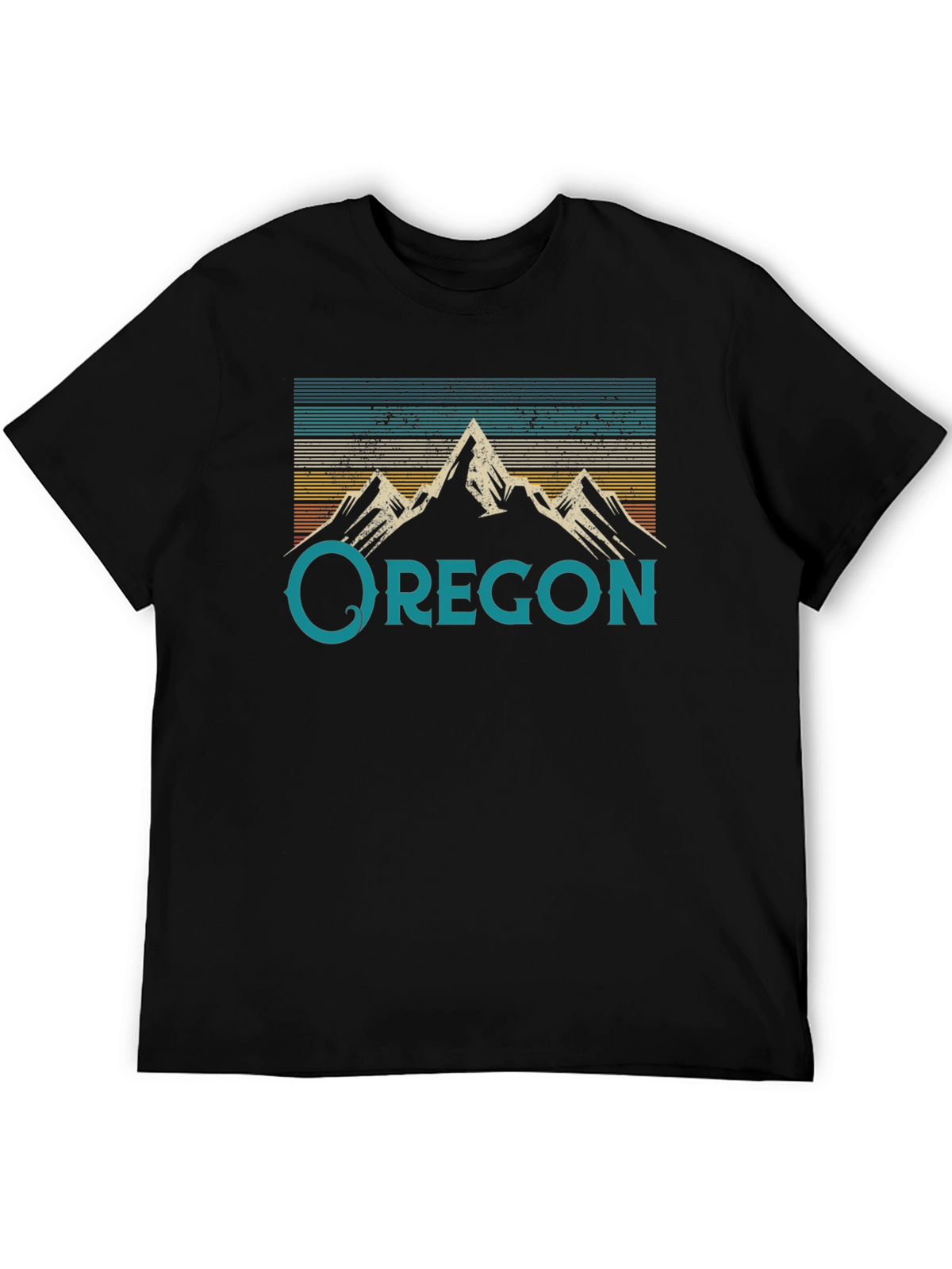 Oregon Mountain Graphic Tee - Retro Style