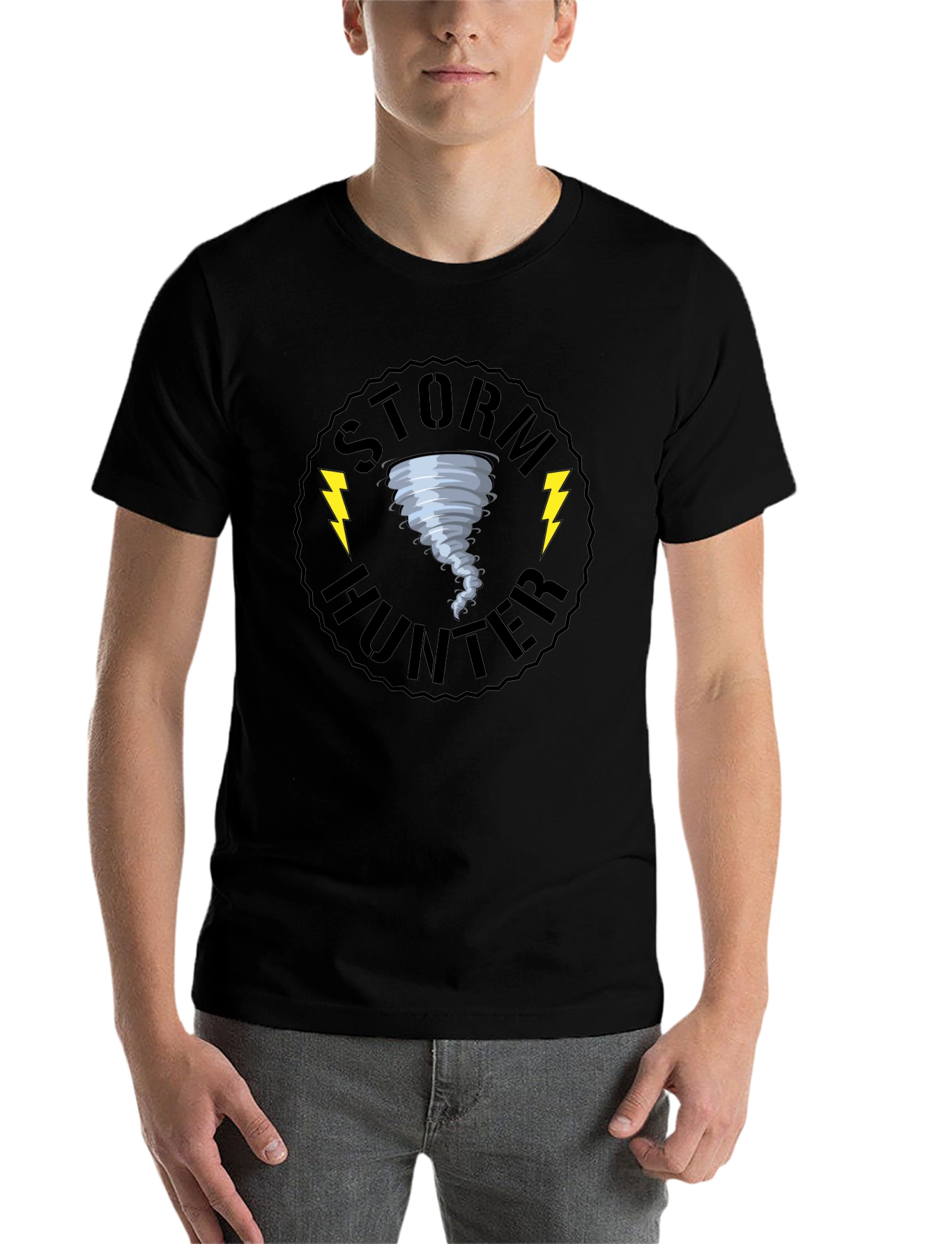 Storm Hunter Black Graphic T-Shirt