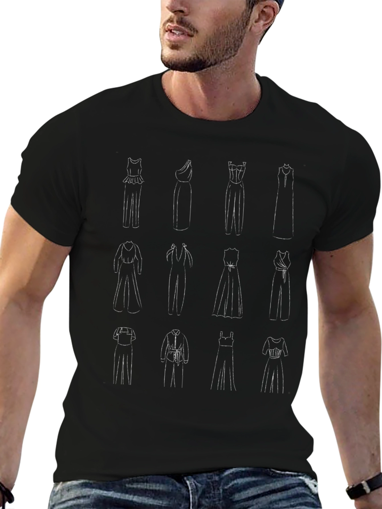Elegant Fashion Sketch T-Shirt