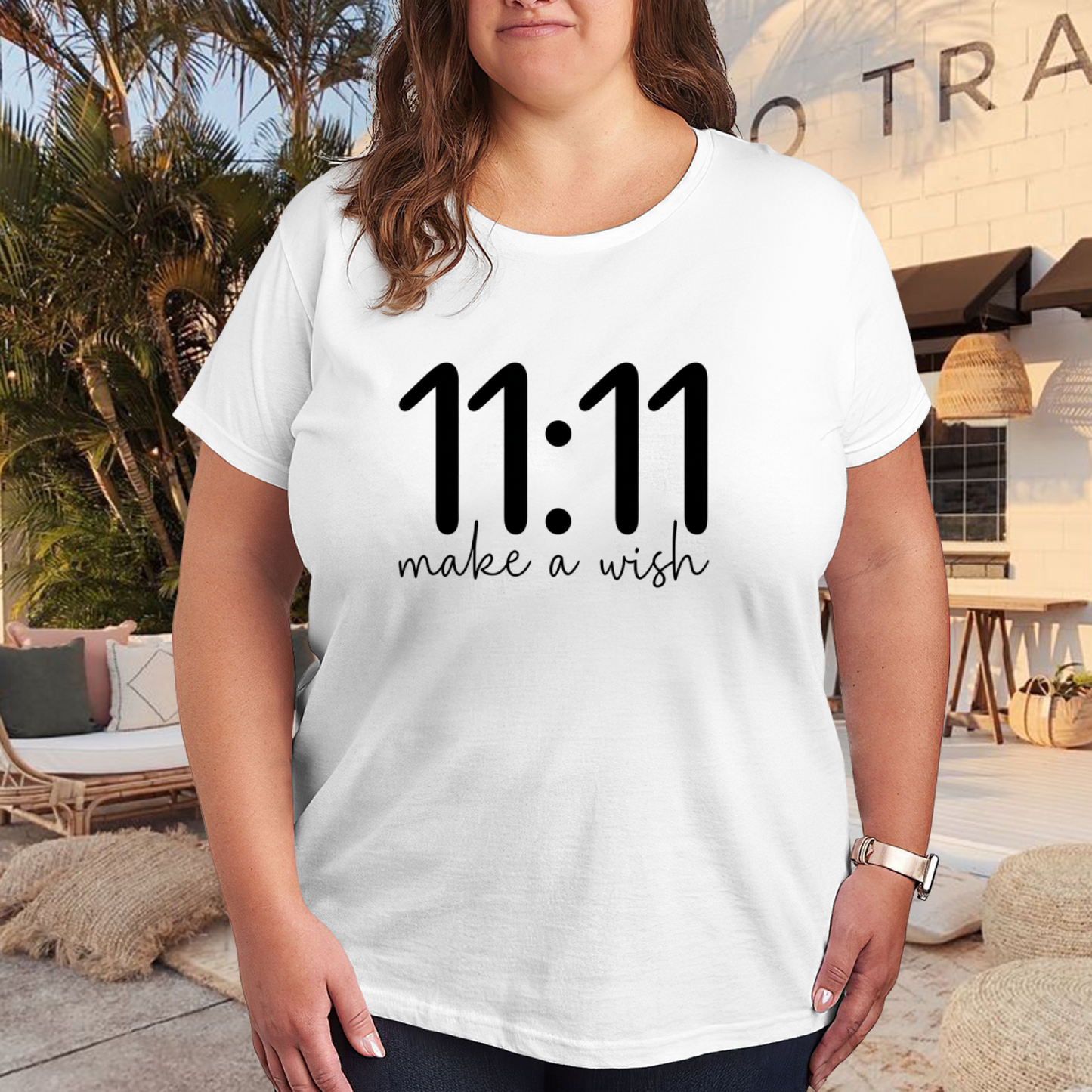 Minimal White Bow Chic Simple Casual Tee