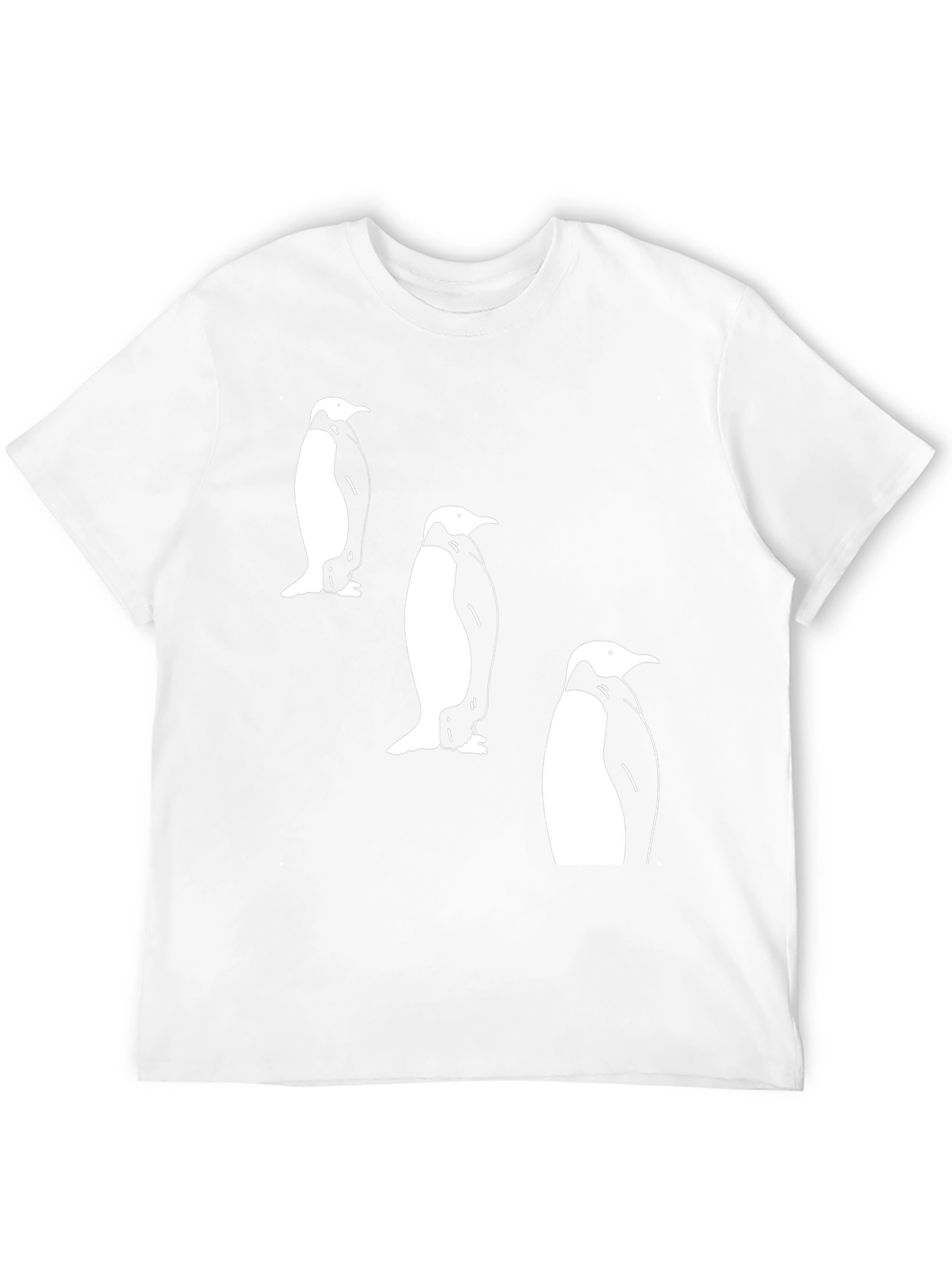 Penguin Trio Graphic Tee - Black Cotton T-Shirt