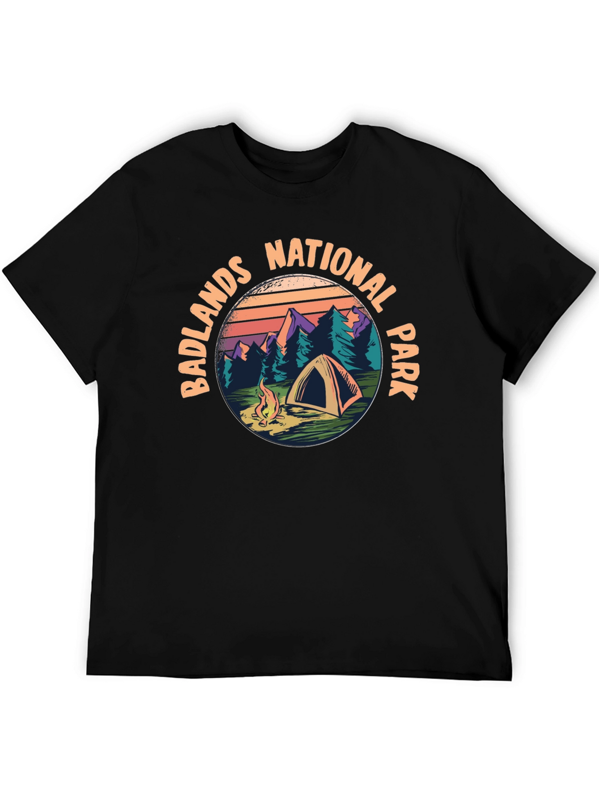 Badlands National Park Camping Graphic Tee