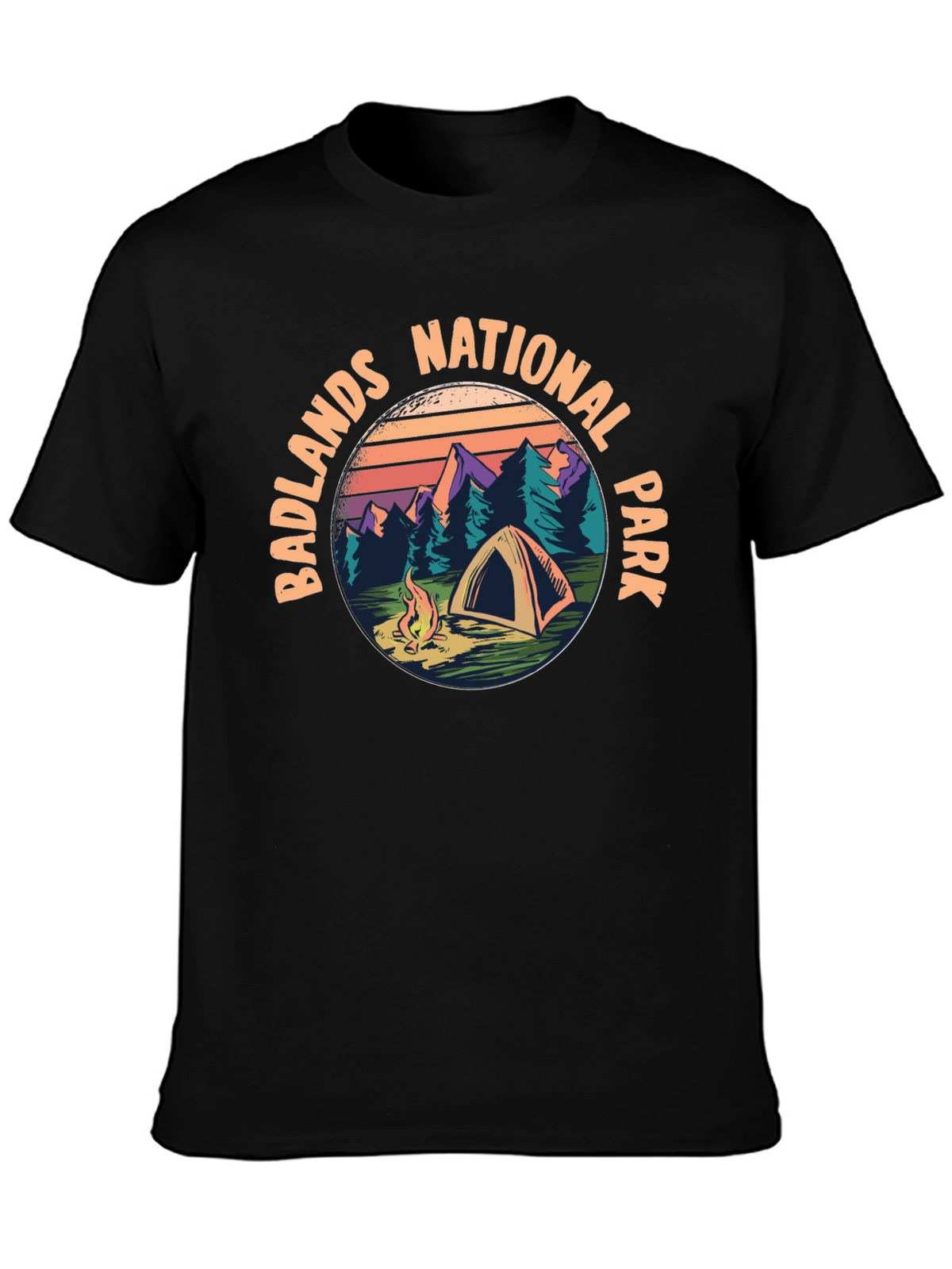 Badlands National Park Camping Graphic Tee