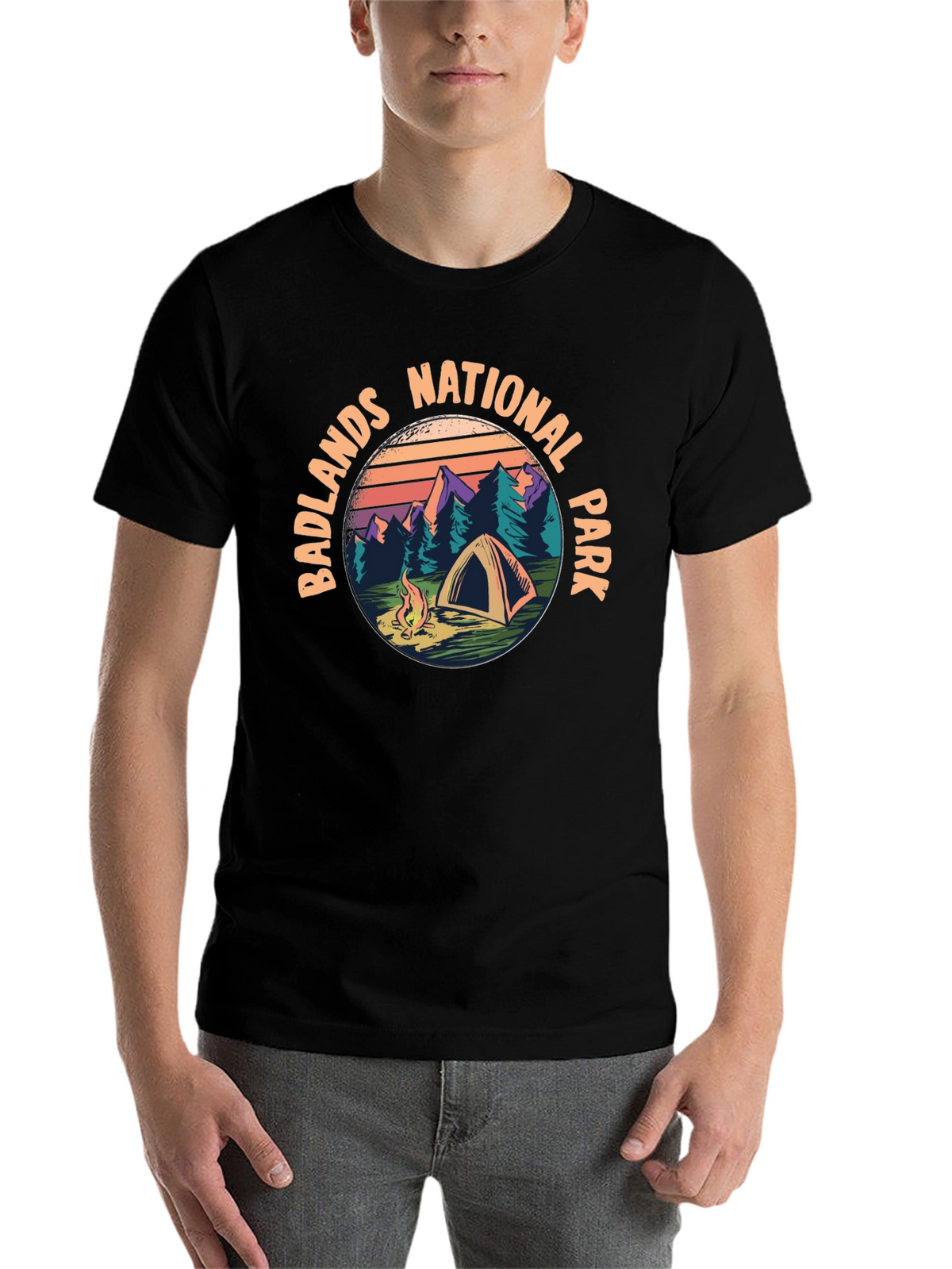 Badlands National Park Camping Graphic Tee