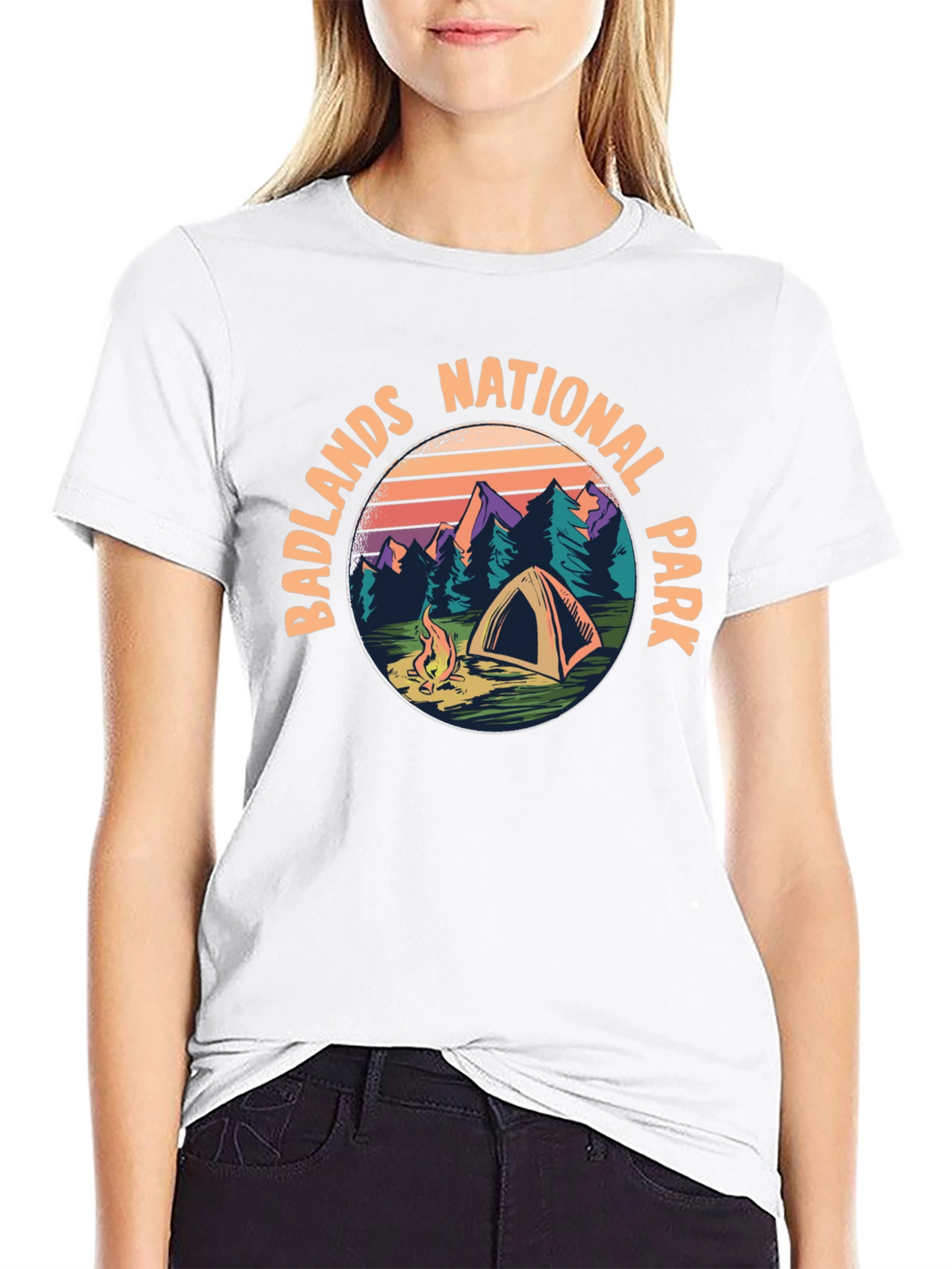Badlands National Park Camping Graphic Tee