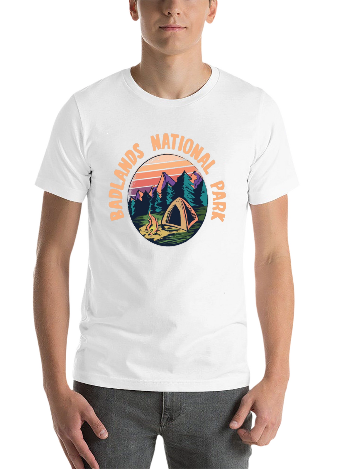 Badlands National Park Camping Graphic Tee