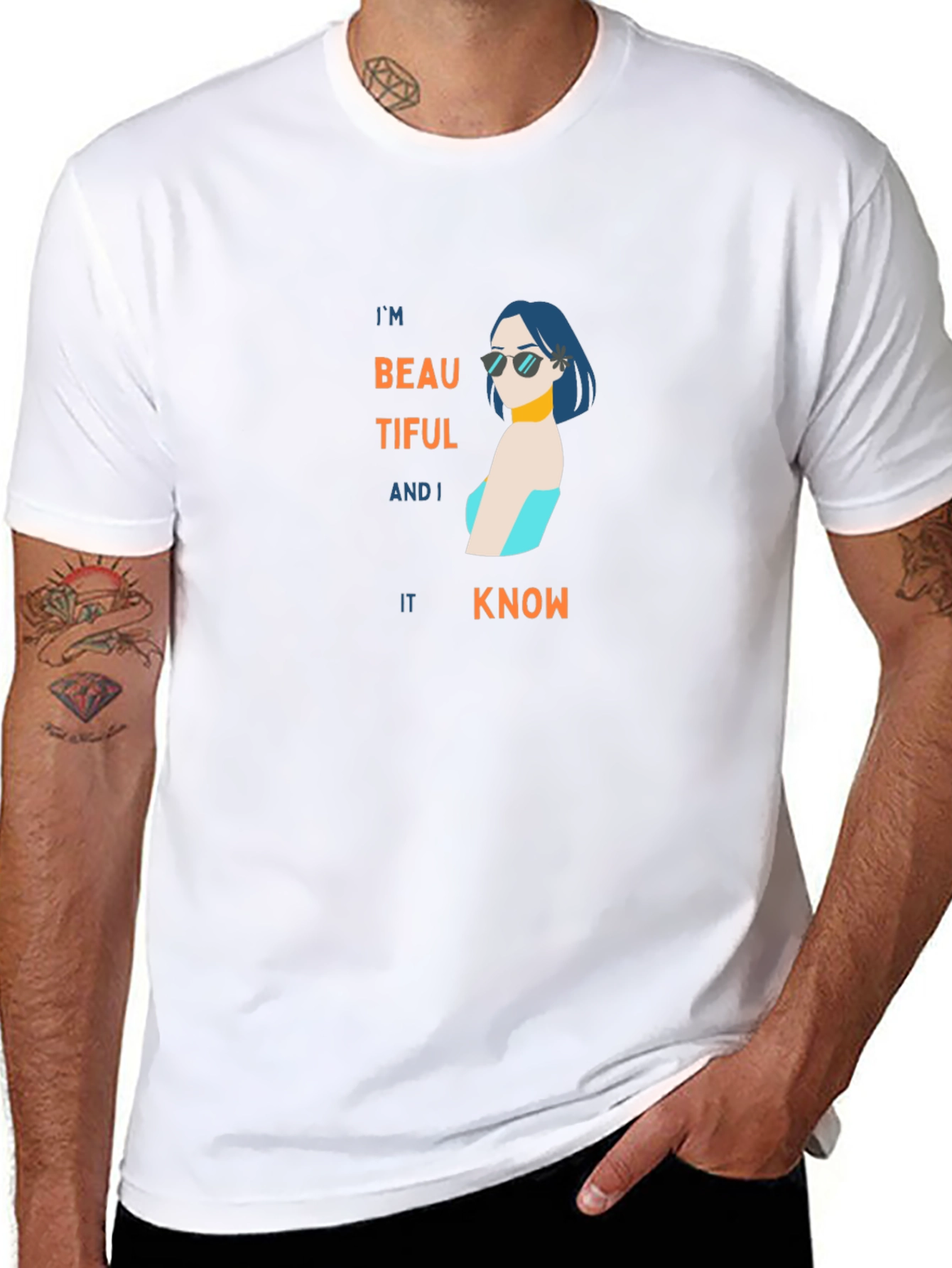 Im Beautiful and I Know It Black T-Shirt