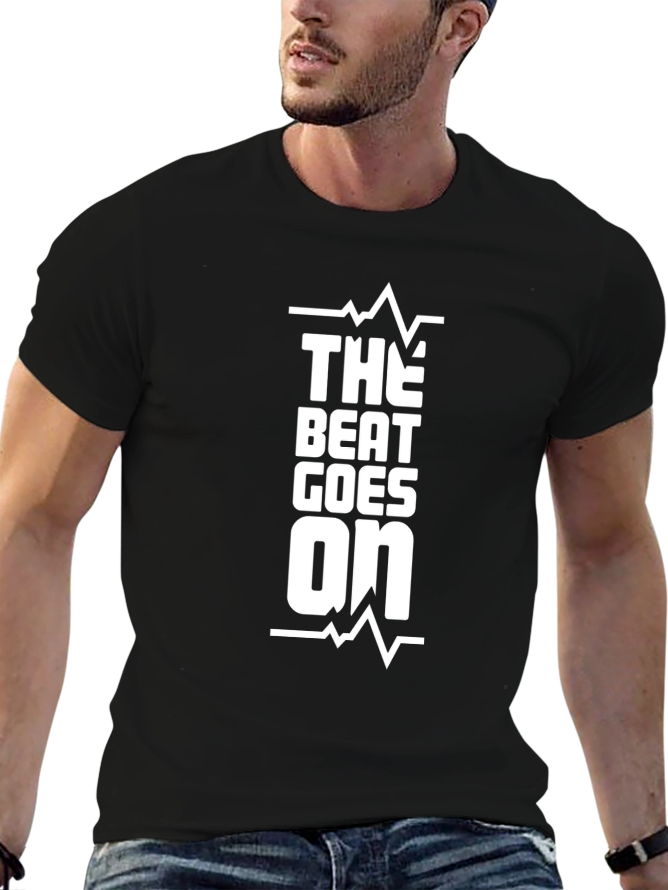 The Beat Goes On Black Graphic Tee