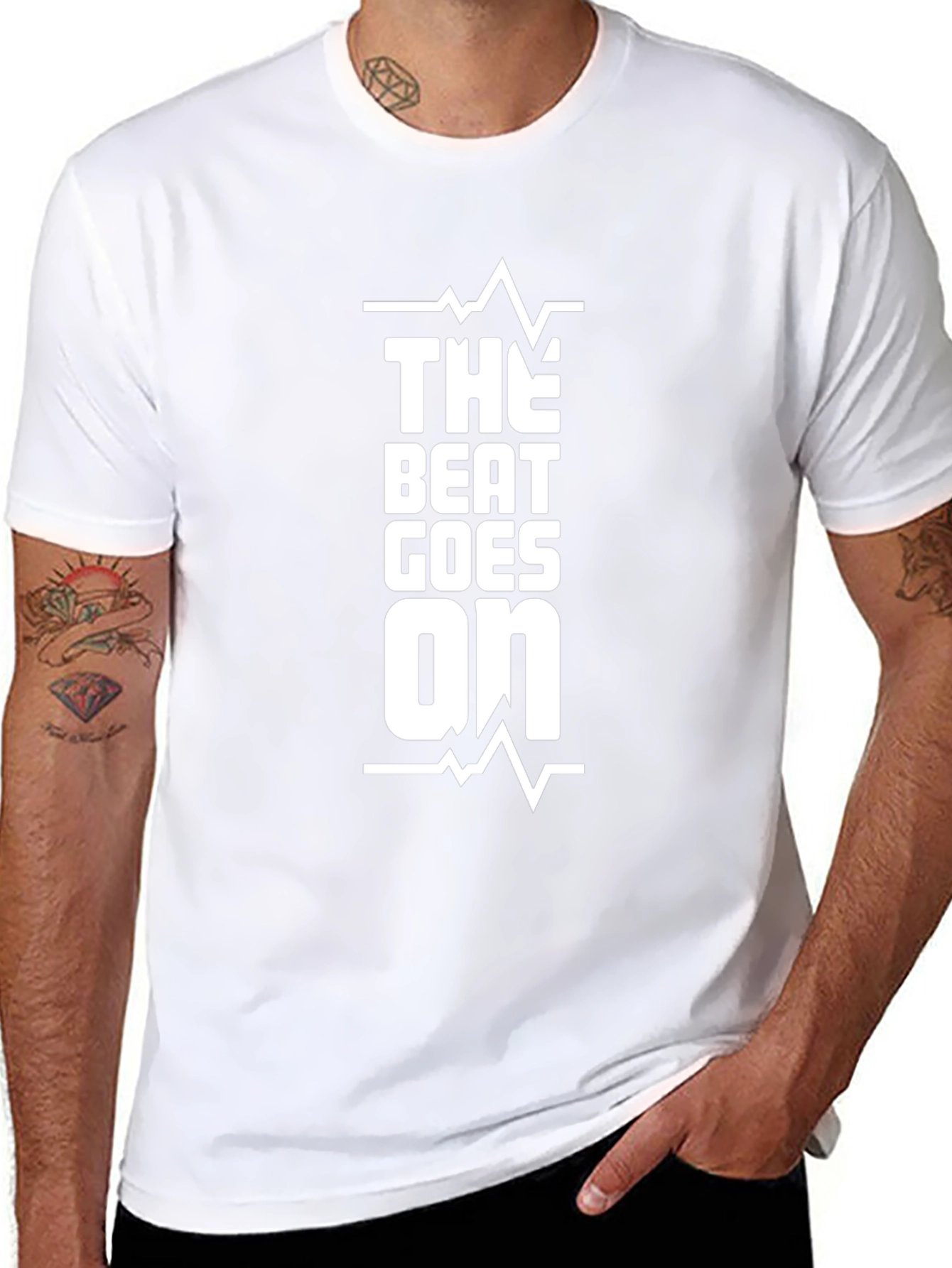 The Beat Goes On Black Graphic Tee