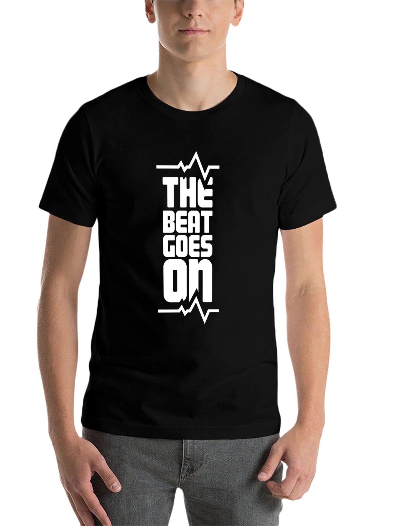 The Beat Goes On Black Graphic Tee